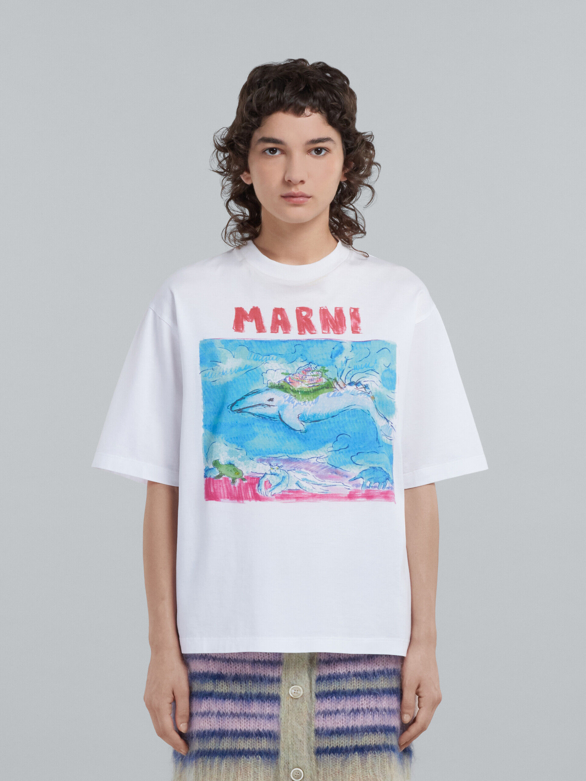 プリント コットンTシャツ | Marni