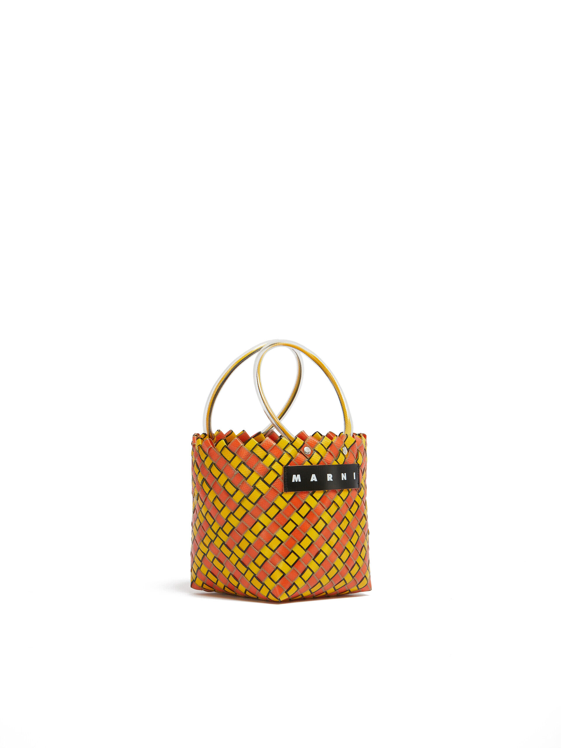 MARNI MARKET TAHA bag in orange and yellow woven material | Marni