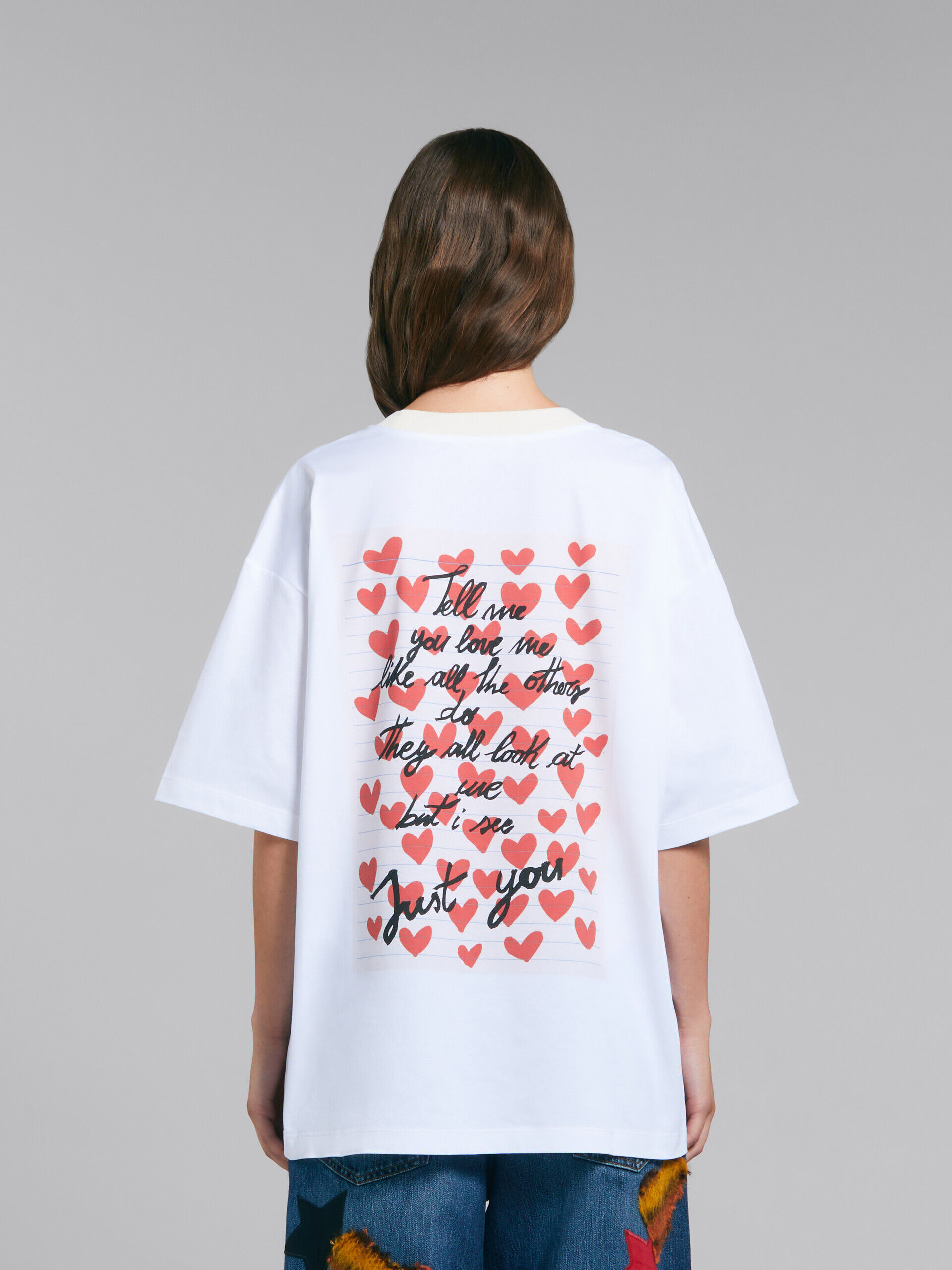 ホワイト Heartプリント Tシャツ | Marni