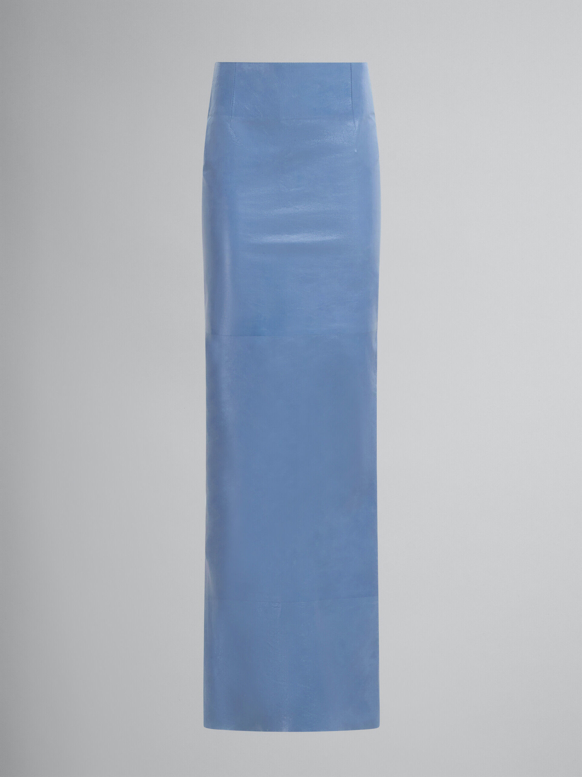 Blue shiny leather pencil skirt | Marni