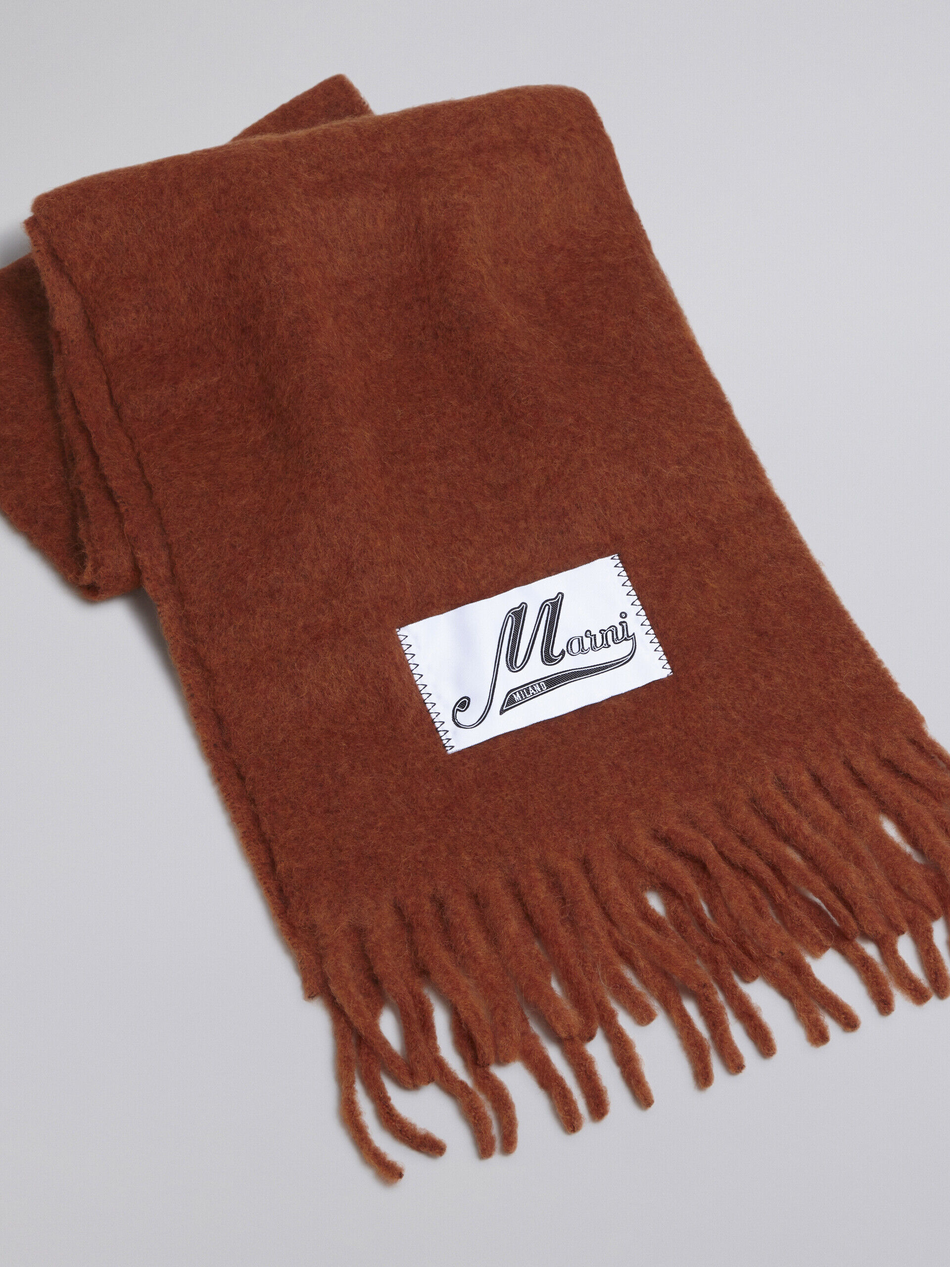 ブラウン アルパカ スカーフ | Marni