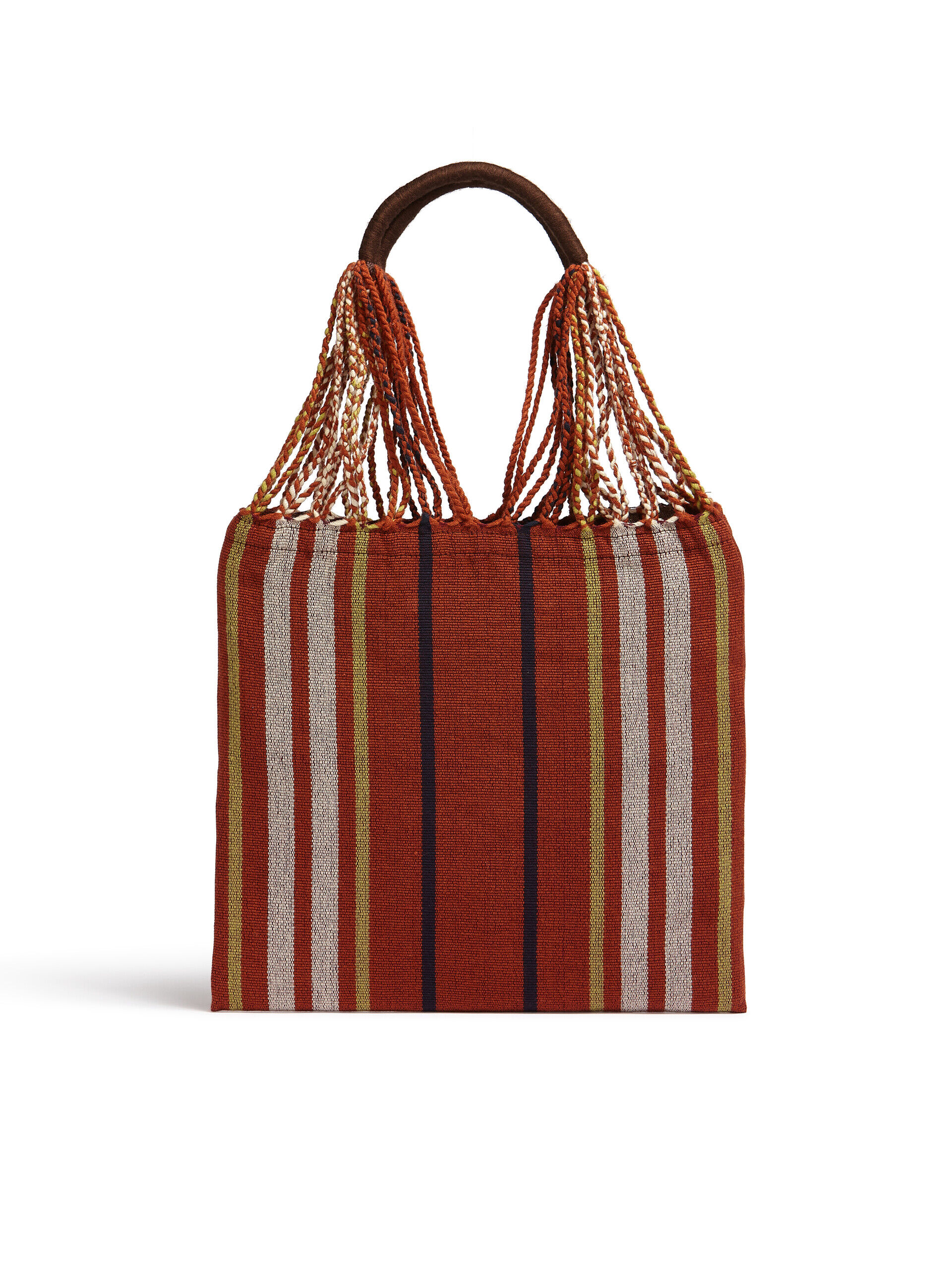 MARNI MARKET HAMMOCK bag in multicolor brown crochet | Marni