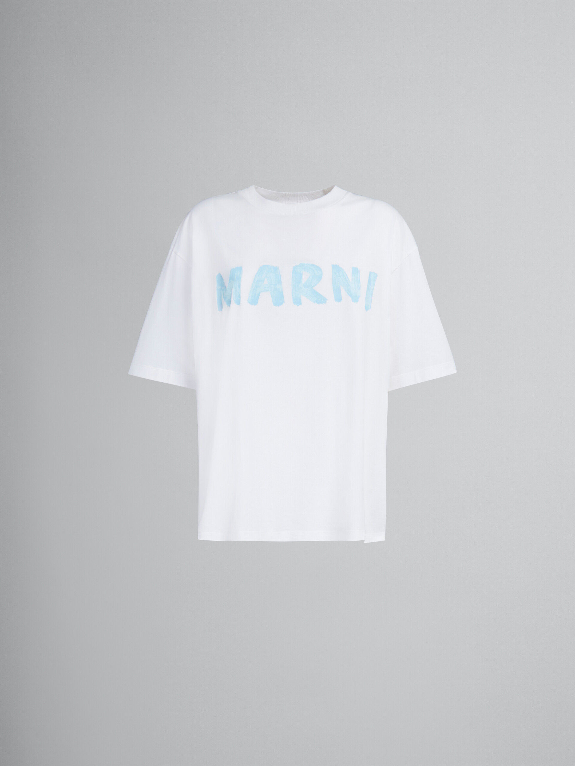 新品未使用マルニ ロゴ オーガニックコットン Tシャツ 白