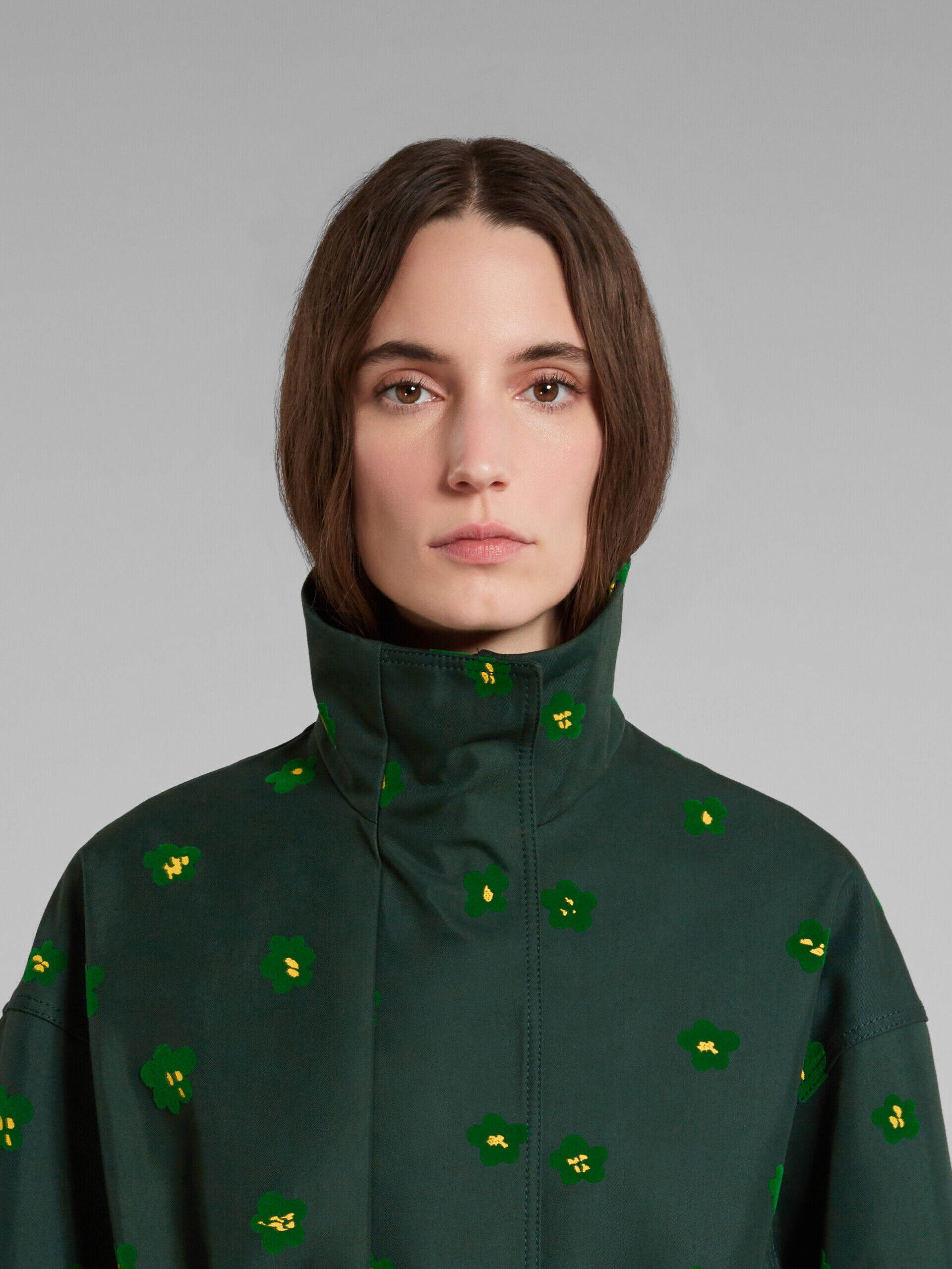 Green jacket with Draft Flower print | Marni