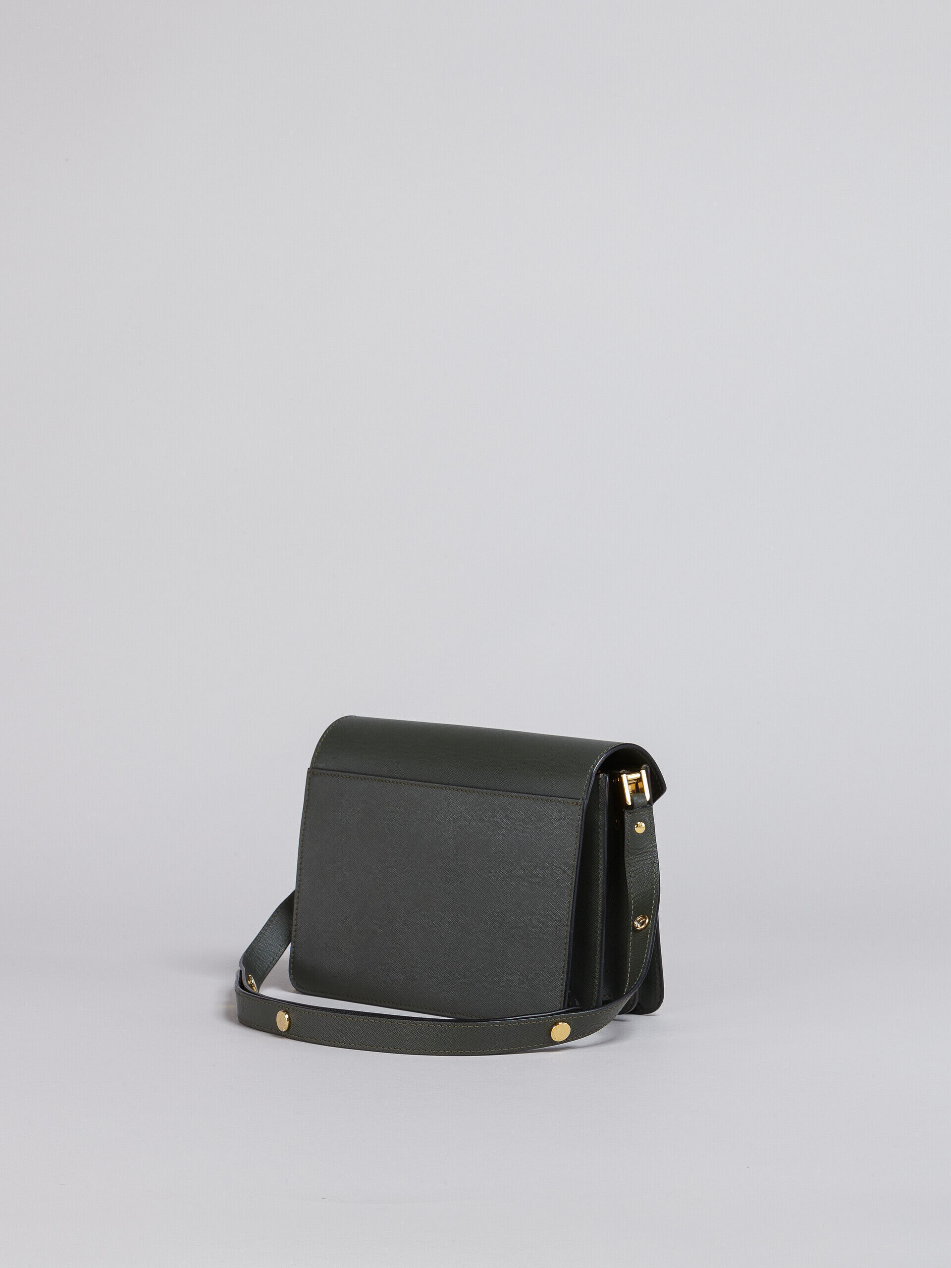 TRUNK medium bag in green saffiano leather | Marni