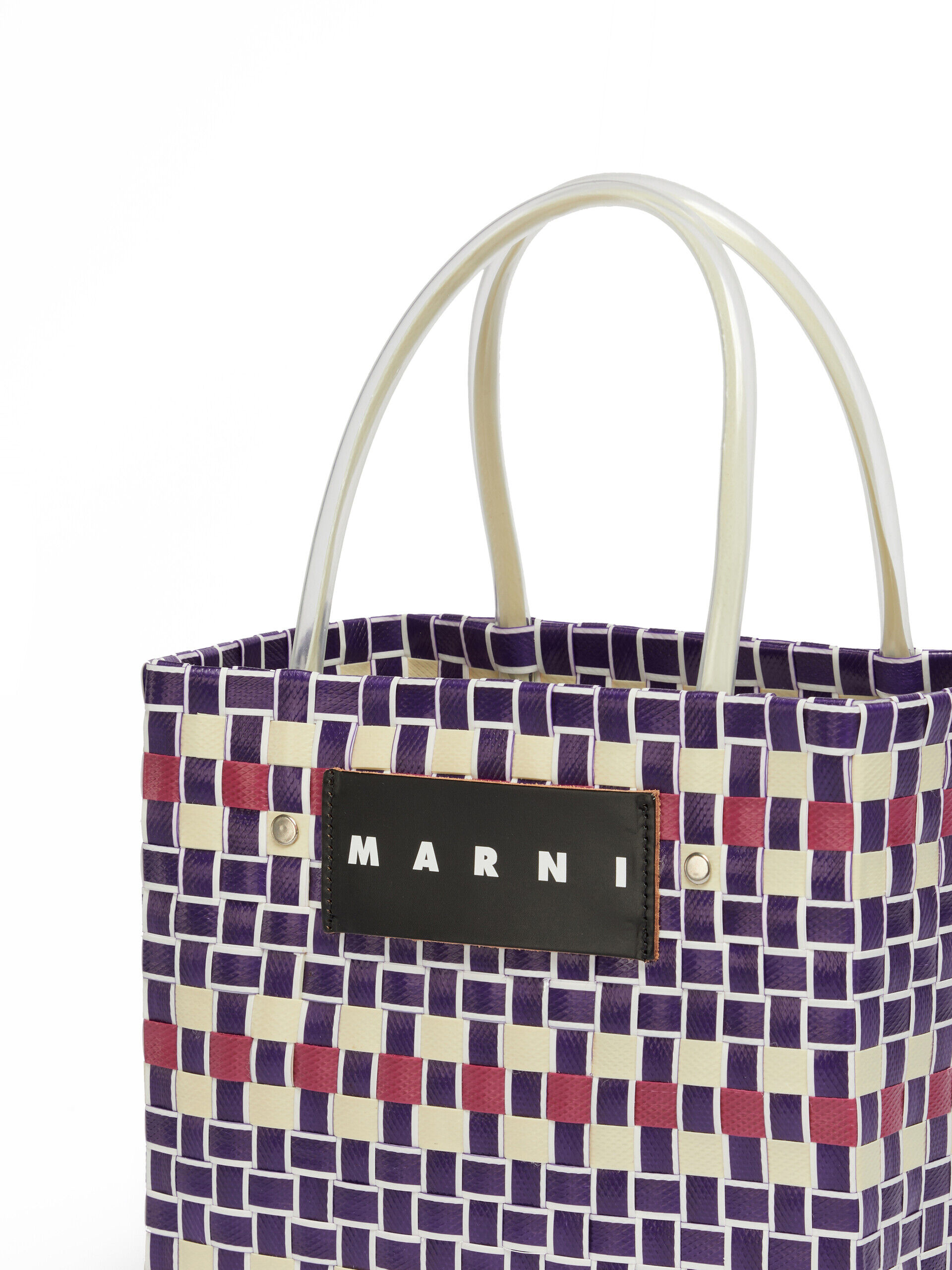 Purple Marni Market Mini Basket Bag | Marni