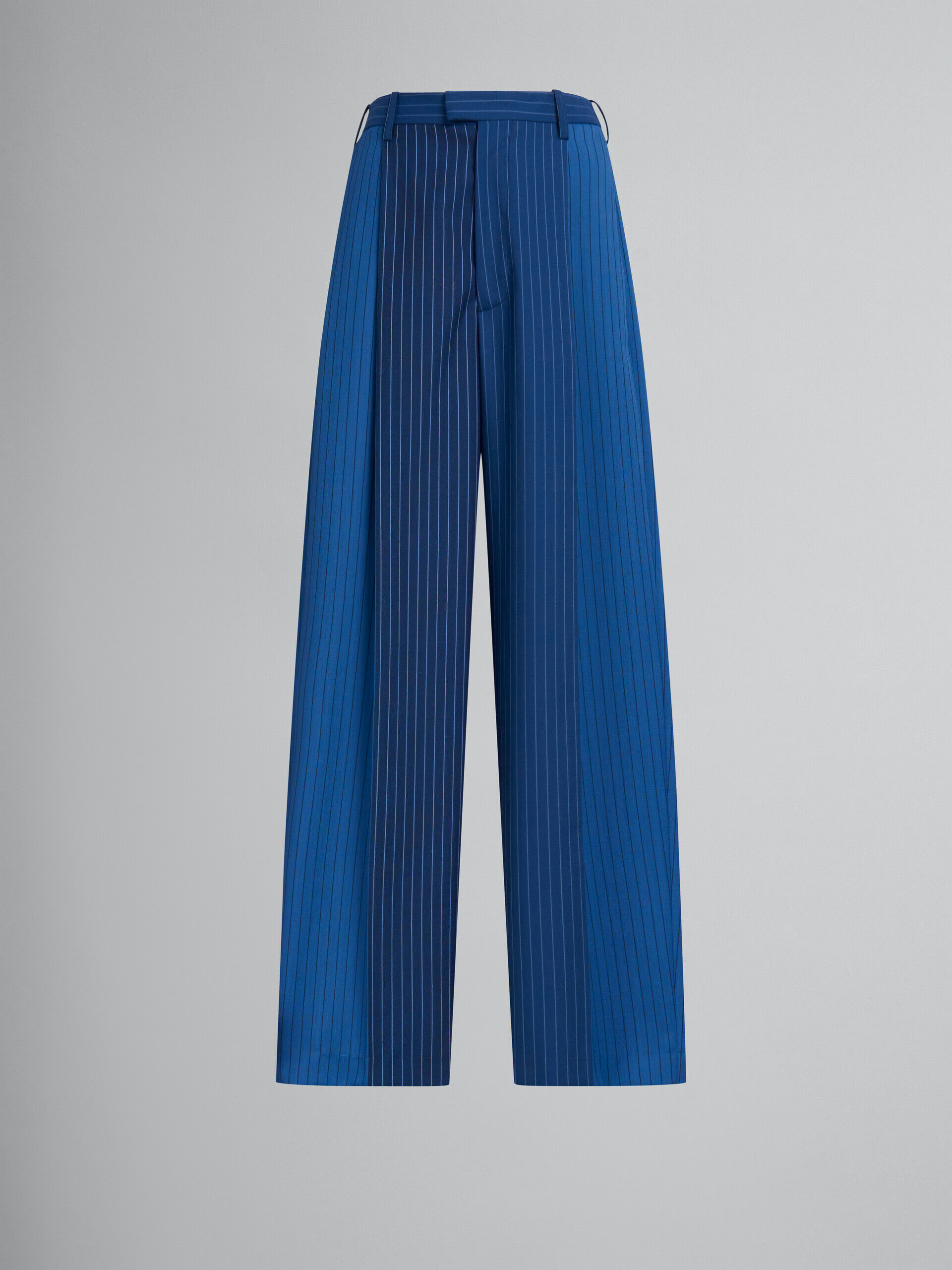 Blue dégradé pinstripe wool trousers | Marni