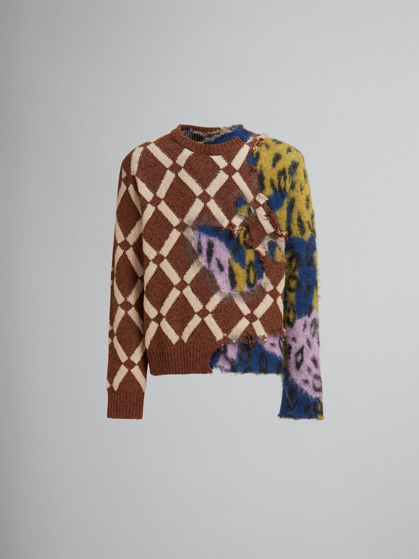 Maglione due-in-uno in lana-mohair con rombi multicolore - Pullover - Image 1