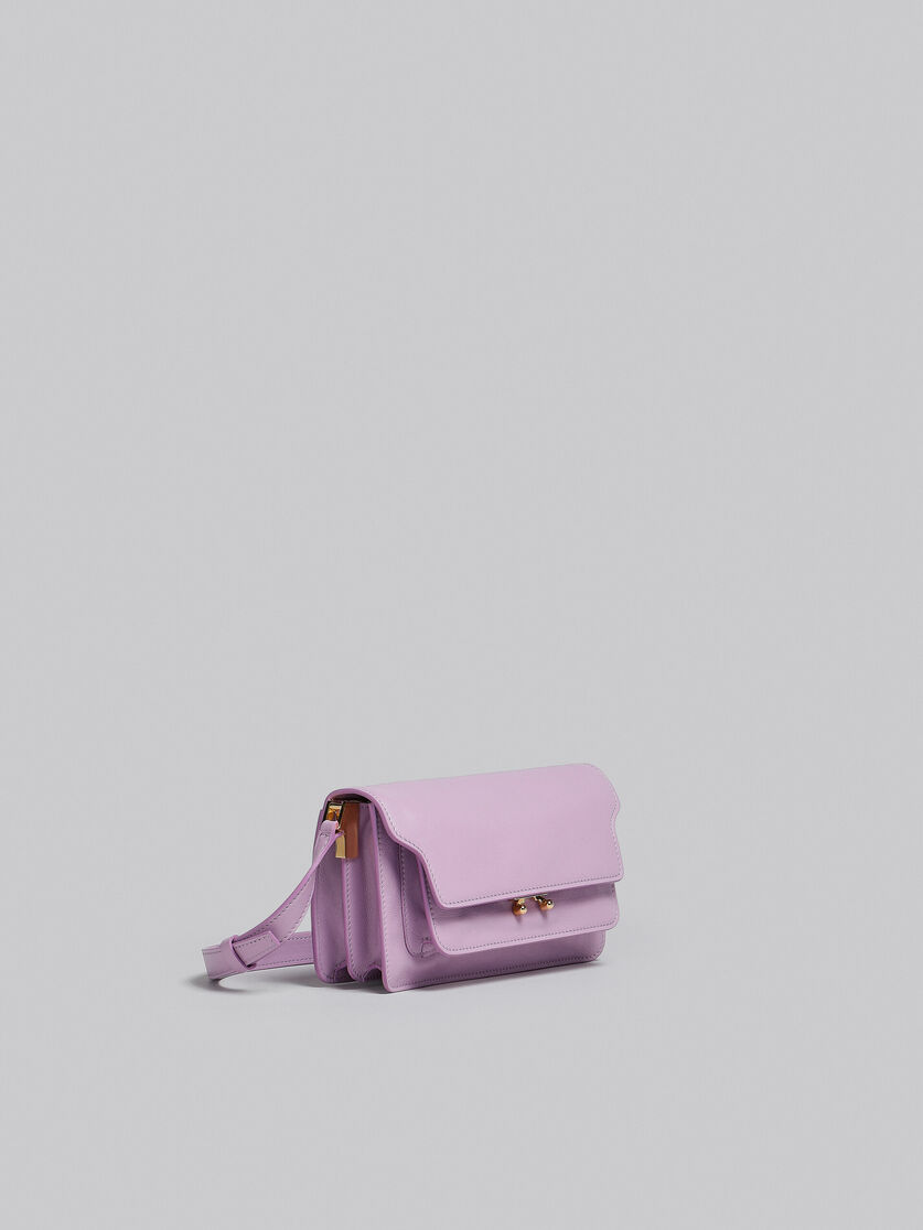 TRUNK SOFT medium bag in purple leather