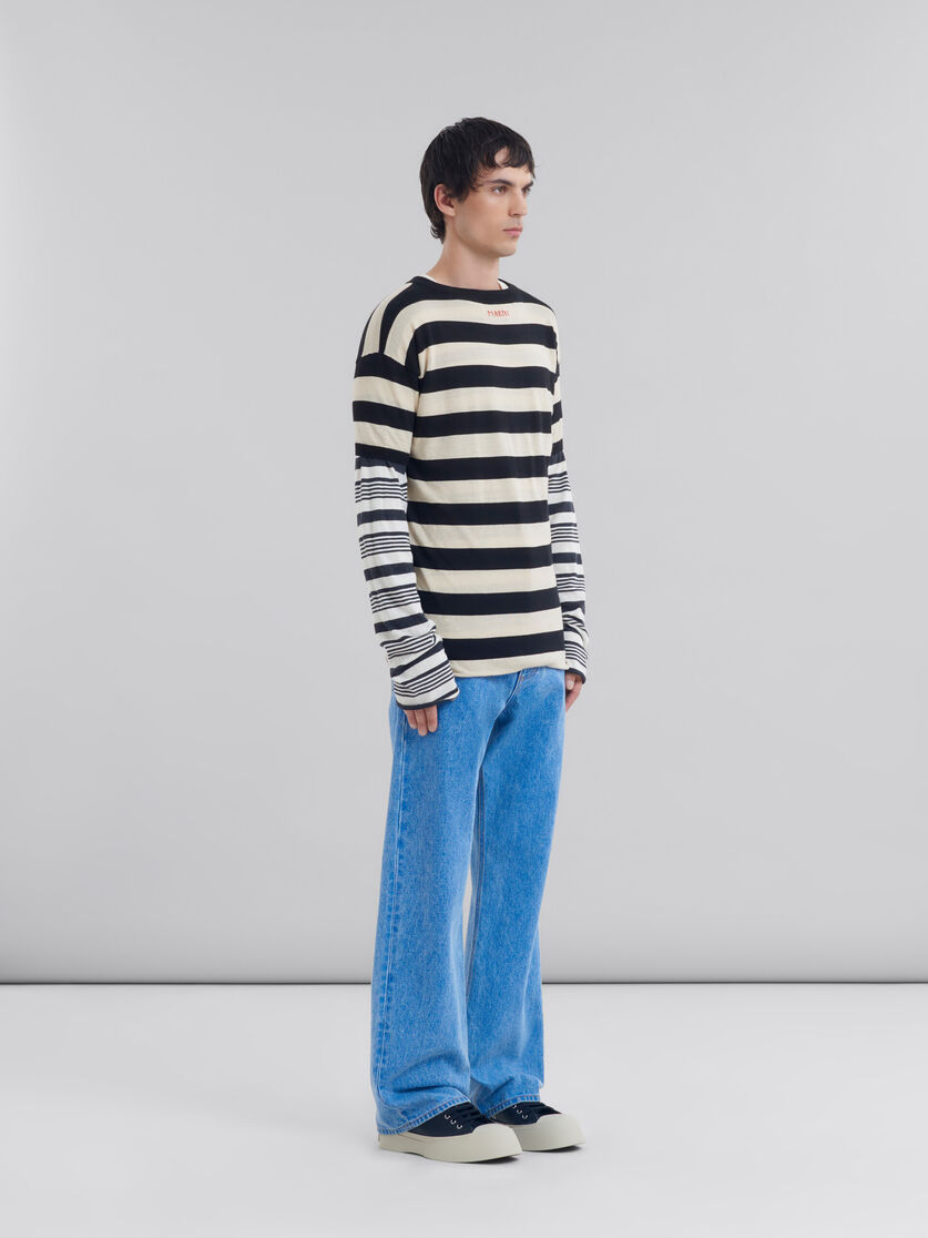 Jeans a gamba larga in denim biologico blu - Pantaloni - Image 5