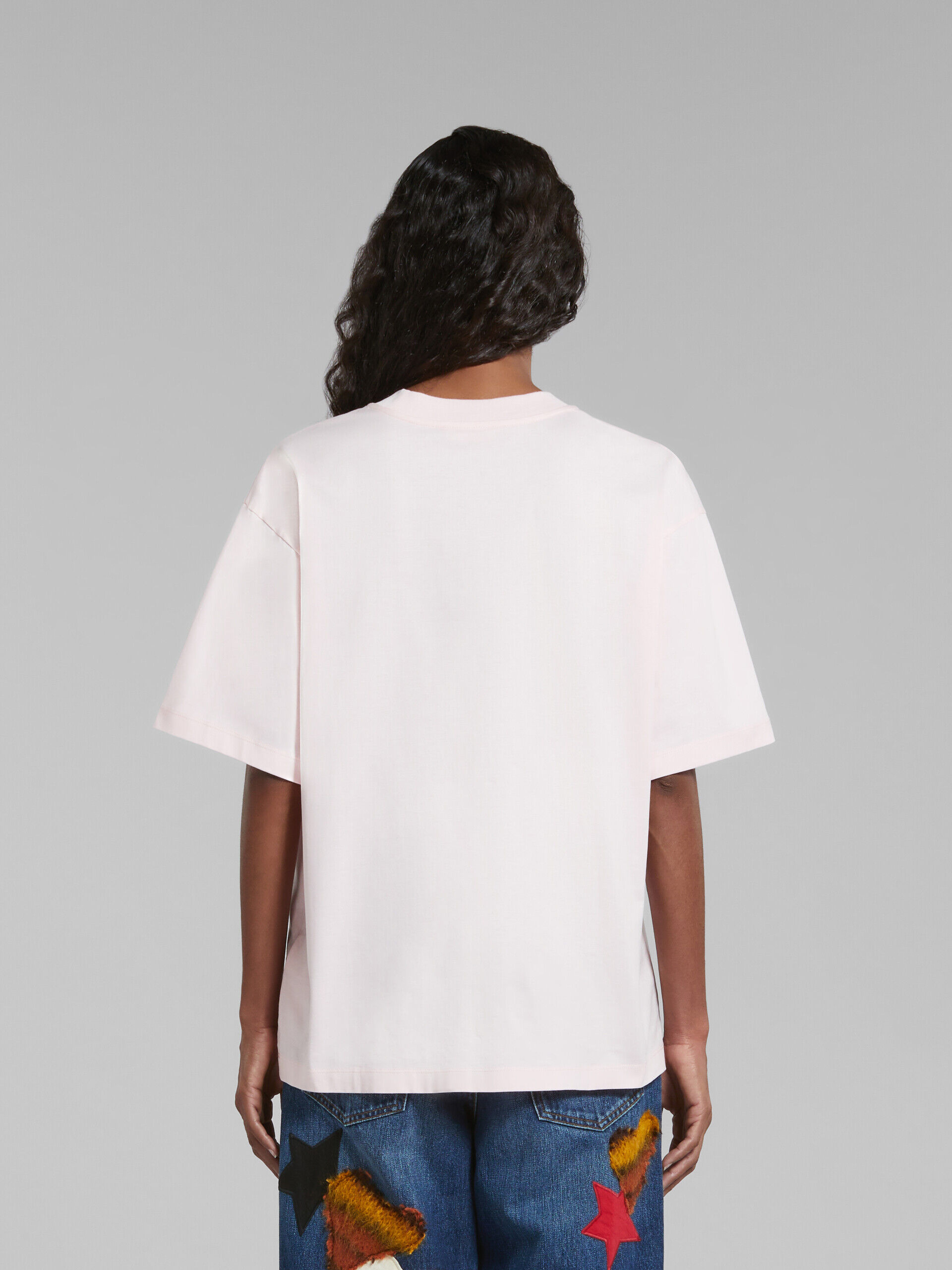 Pink T-shirt with Marni print | Marni