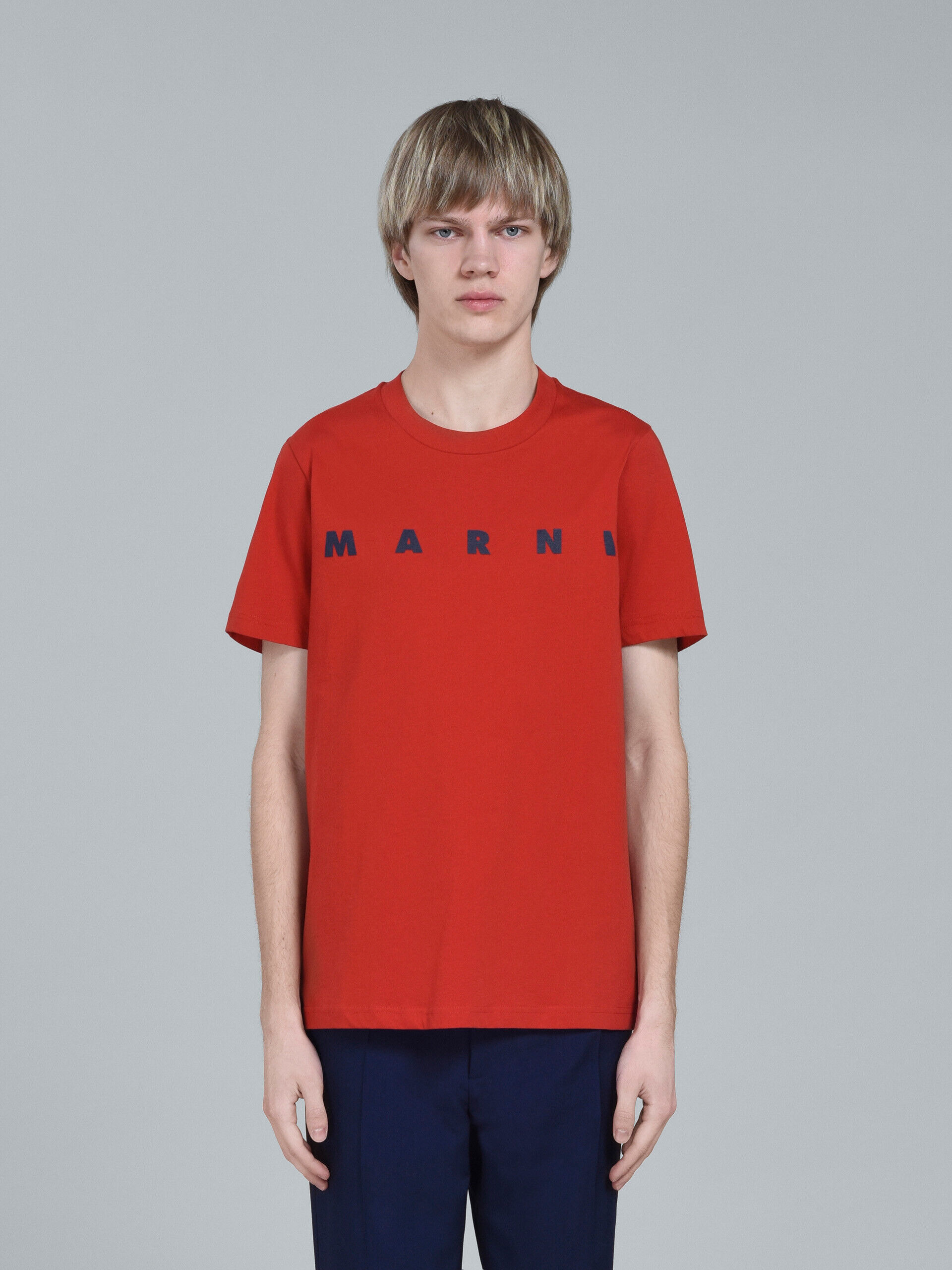 Red logo print T-shirt | Marni