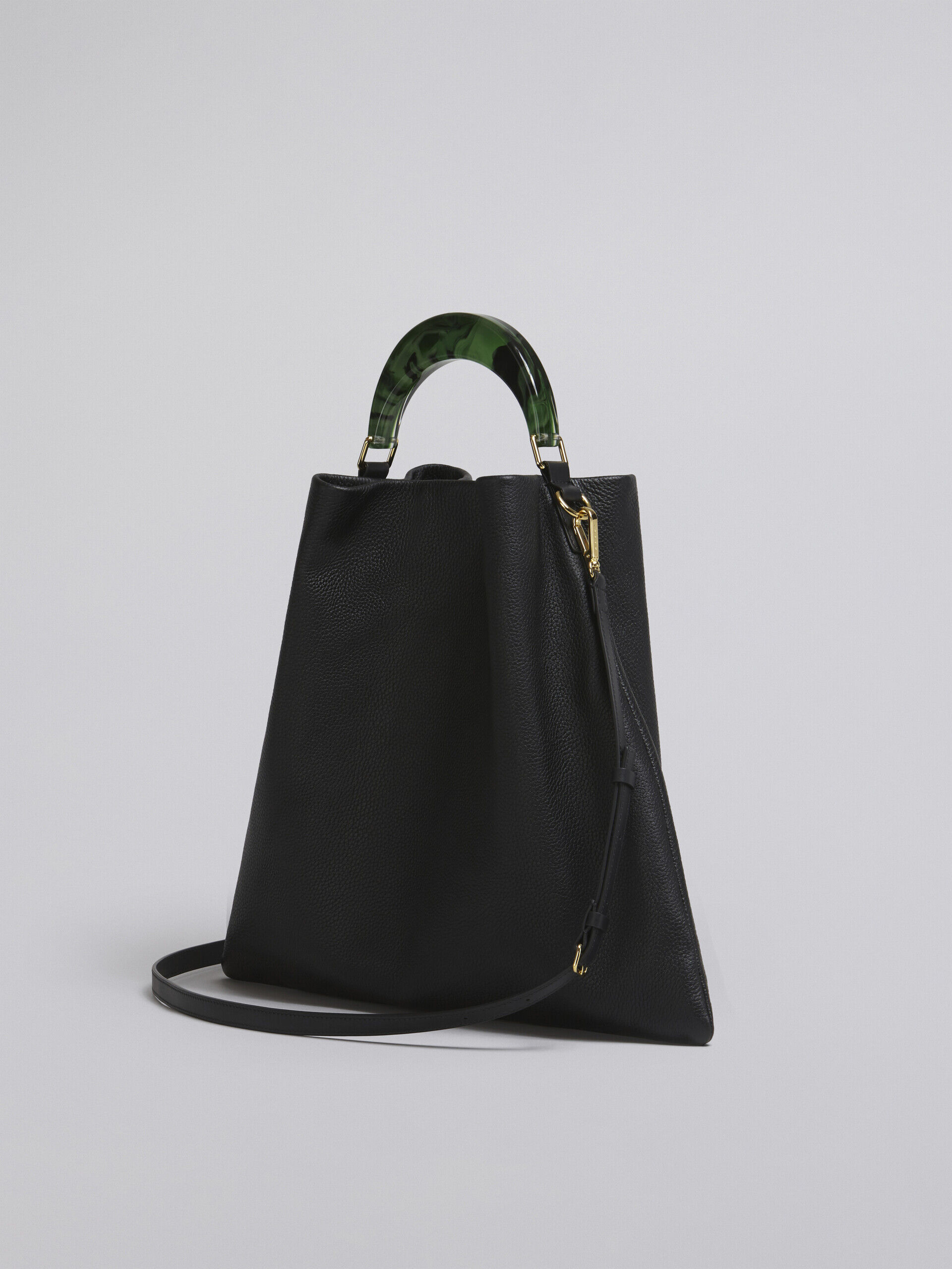 Venice Medium Bag in black leather | Marni