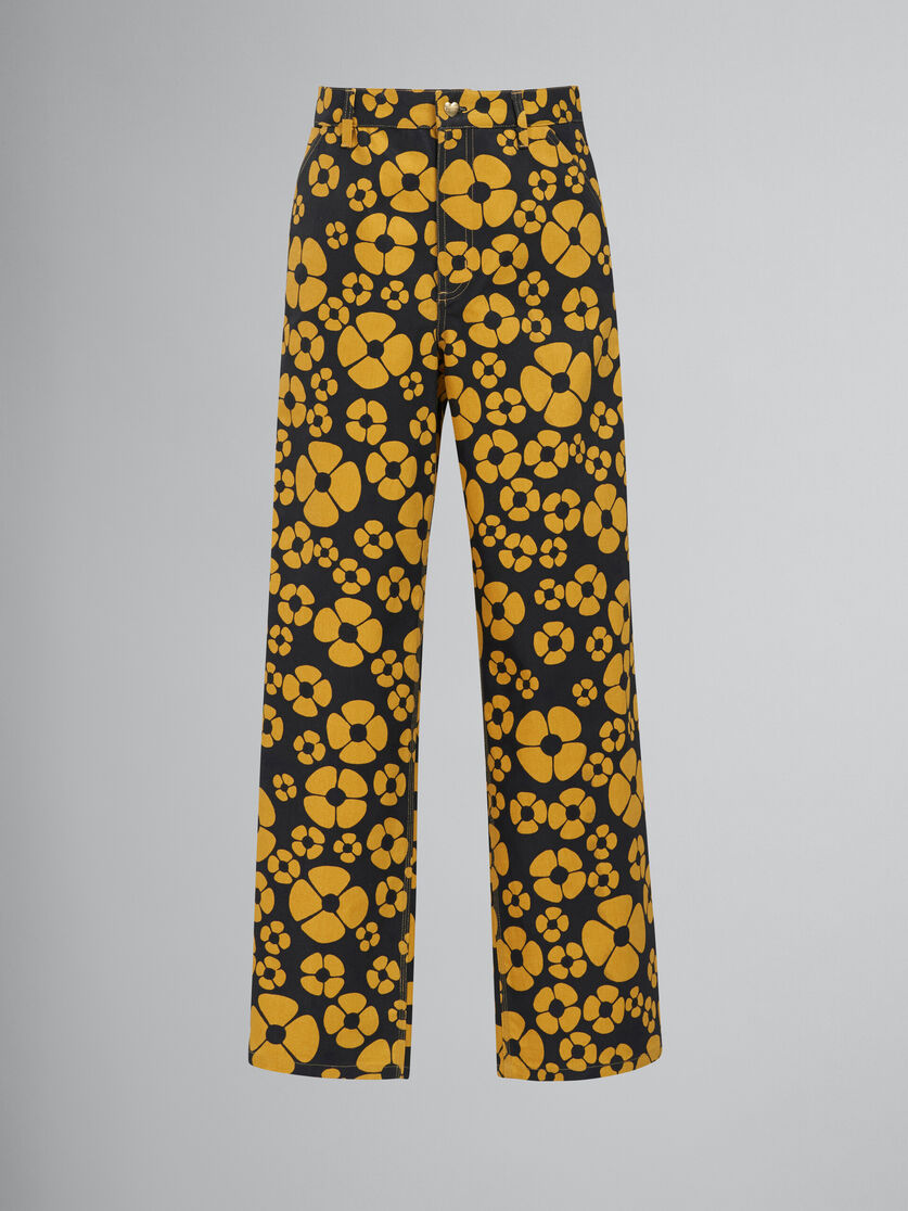 Yellow Floral Pants