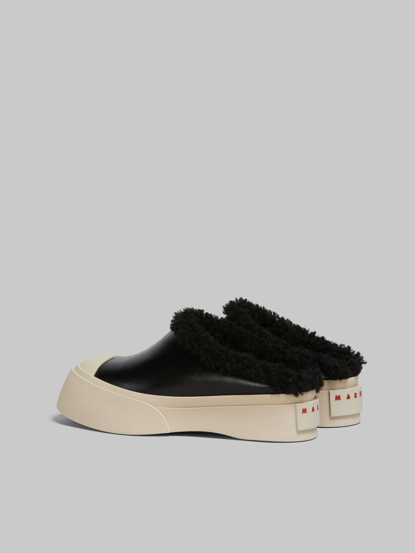 Sabot Pablo in pelle nera e shearling - Sneakers - Image 3