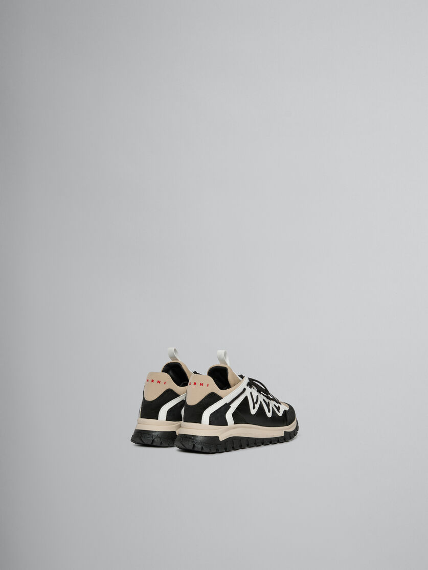 Sneaker runner nera, bianca e beige - Sneakers - Image 3