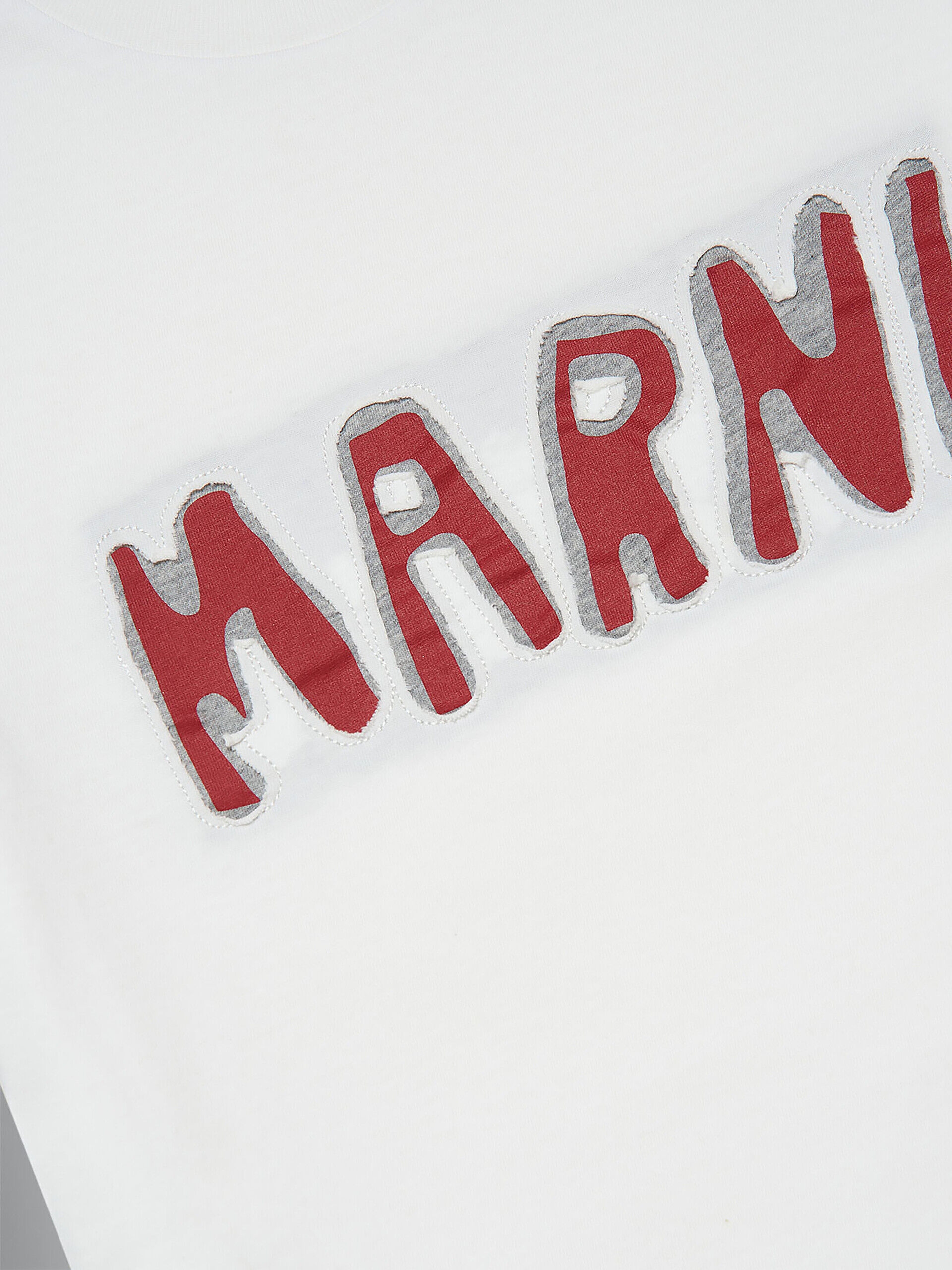 White jersey T-shirt with logo | Marni