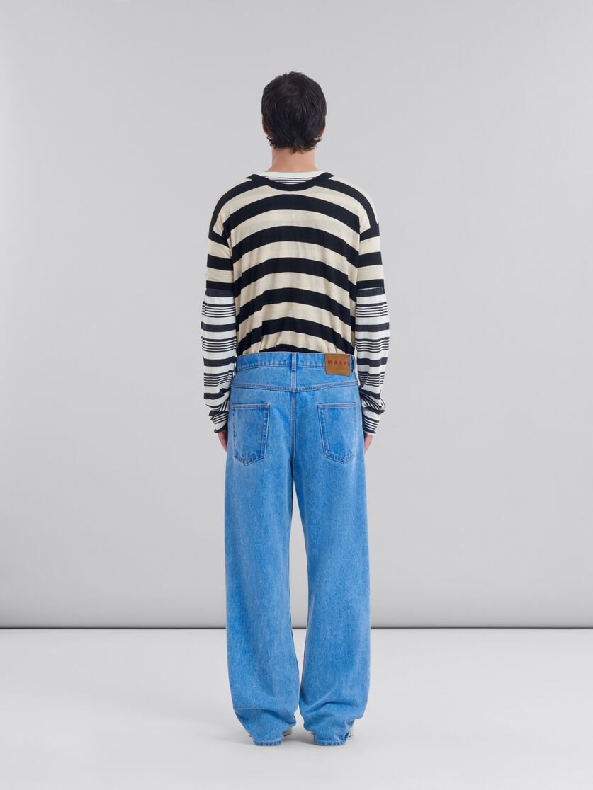 Jeans a gamba larga in denim biologico blu - Pantaloni - Image 3