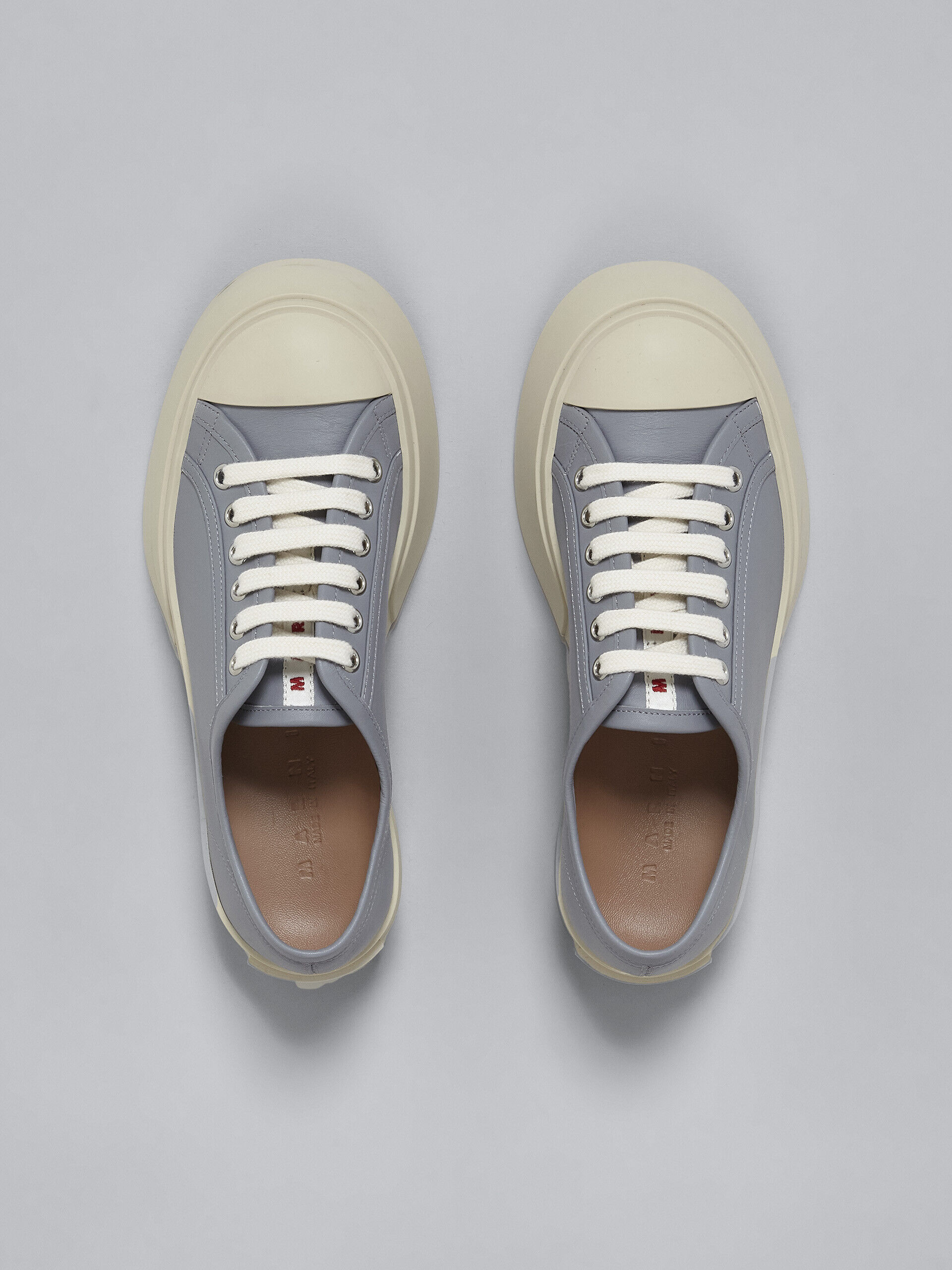 Grey leather Pablo lace-up sneaker | Marni