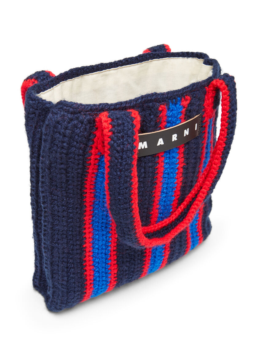 MARNI MARKET bag in multicolor striped cotton