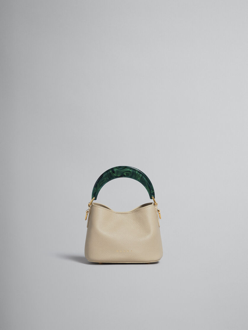 Green Shoulder Leather Handbags Adjustable Strap Unique Bucket Bags