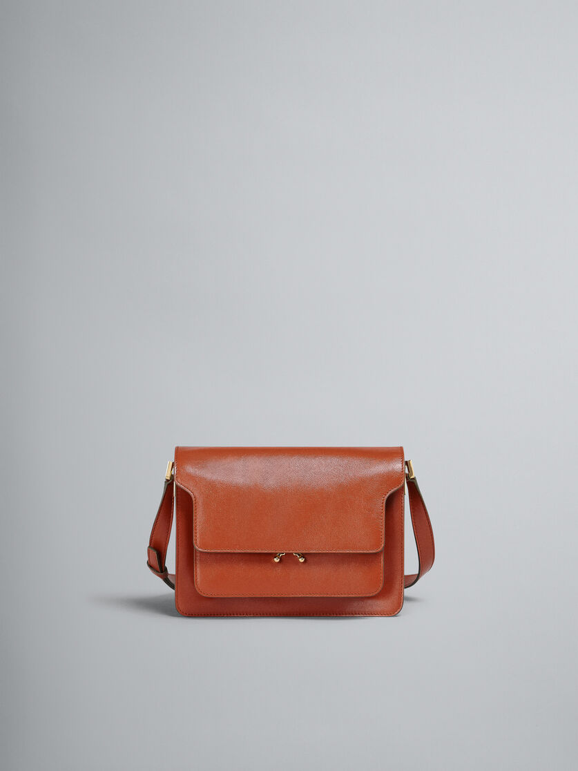TRUNK SOFT medium bag in brown leather