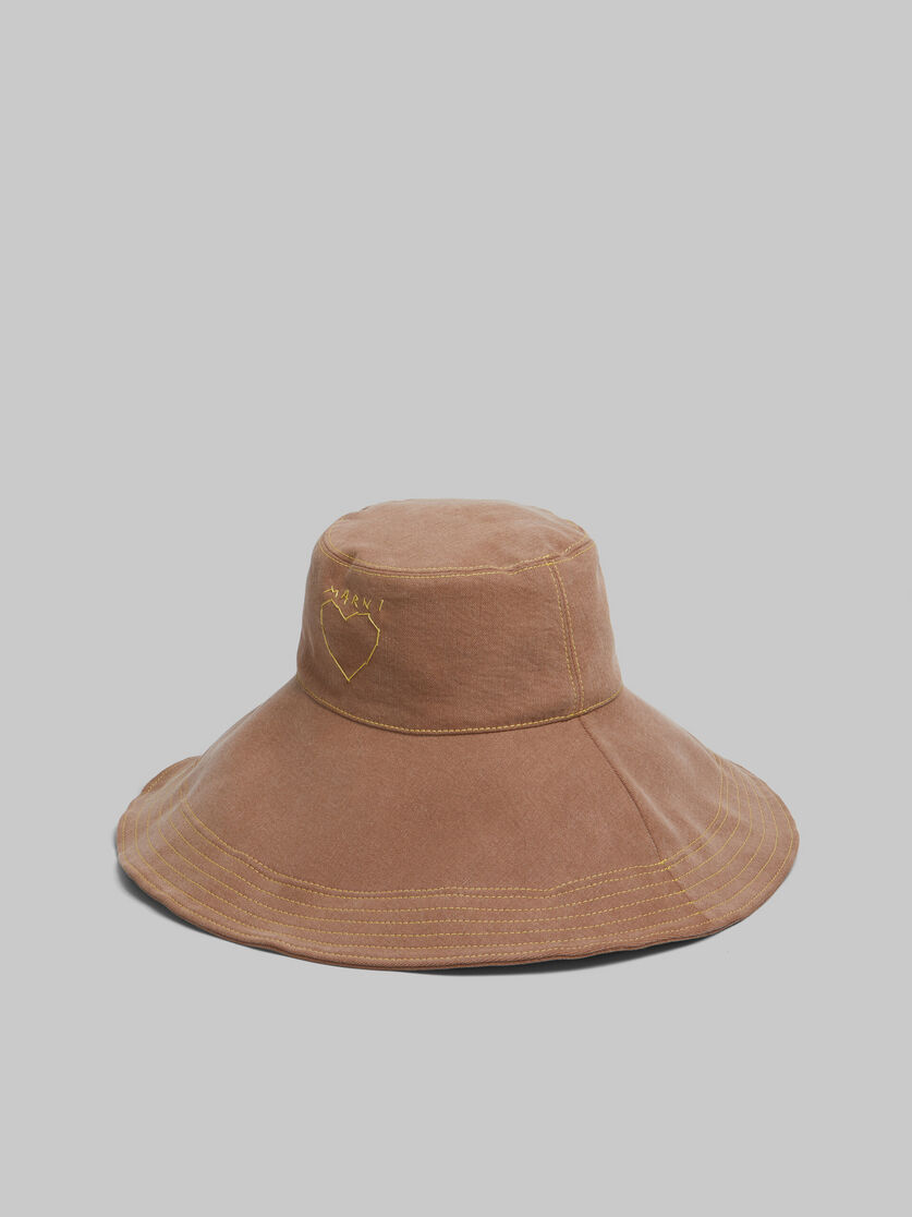 Cappello in denim biologico marrone - Cappelli - Image 3
