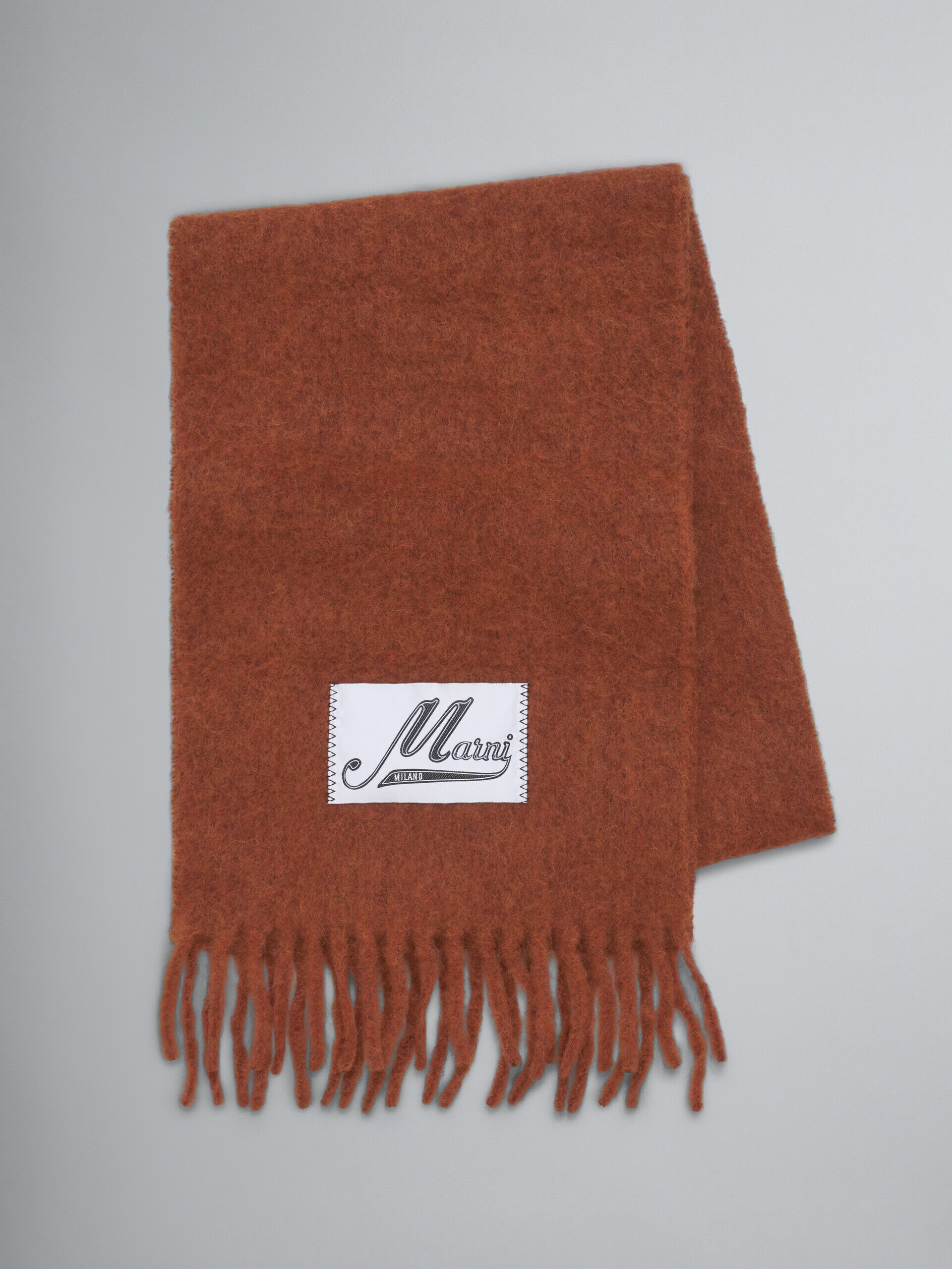 ブラウン アルパカ スカーフ | Marni