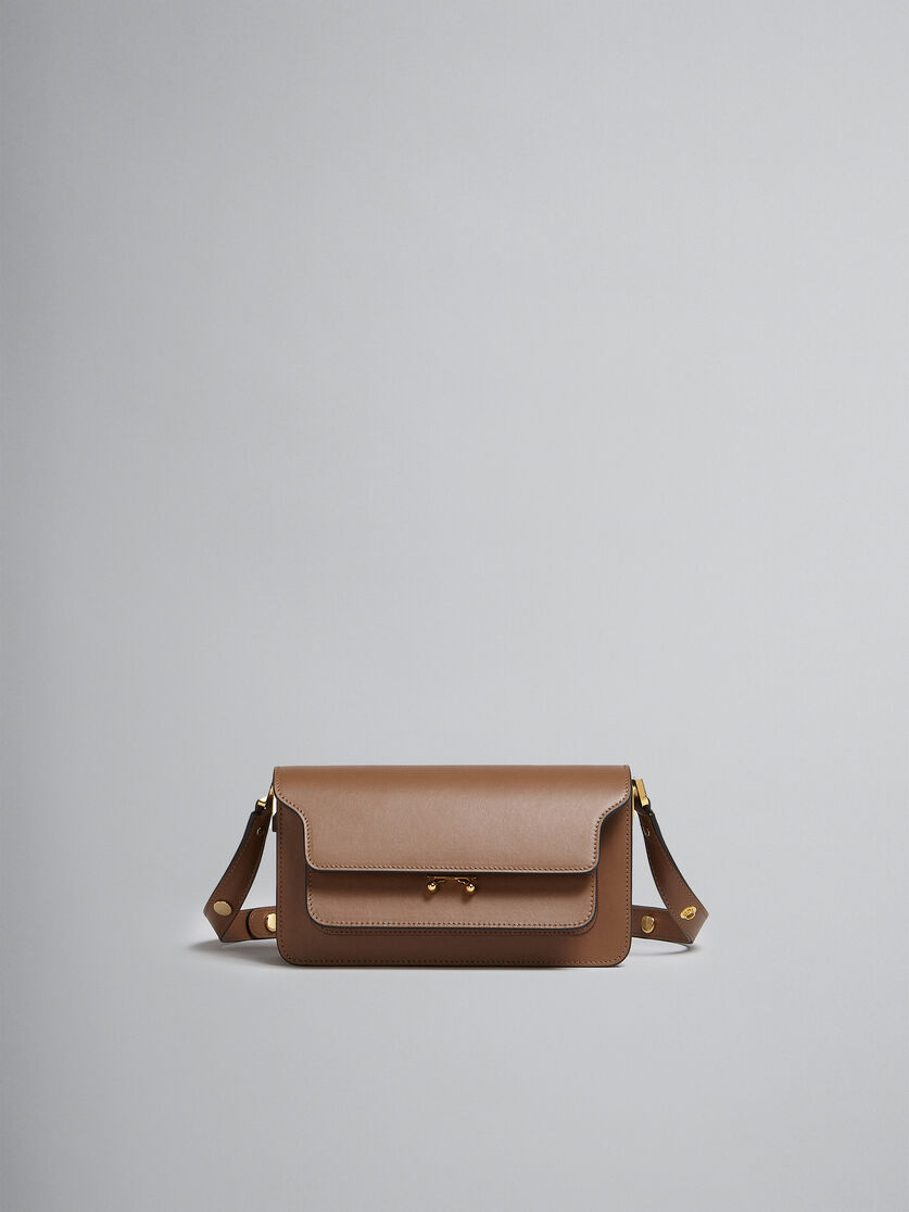 Trunk Soft Bag E/W in brown leather