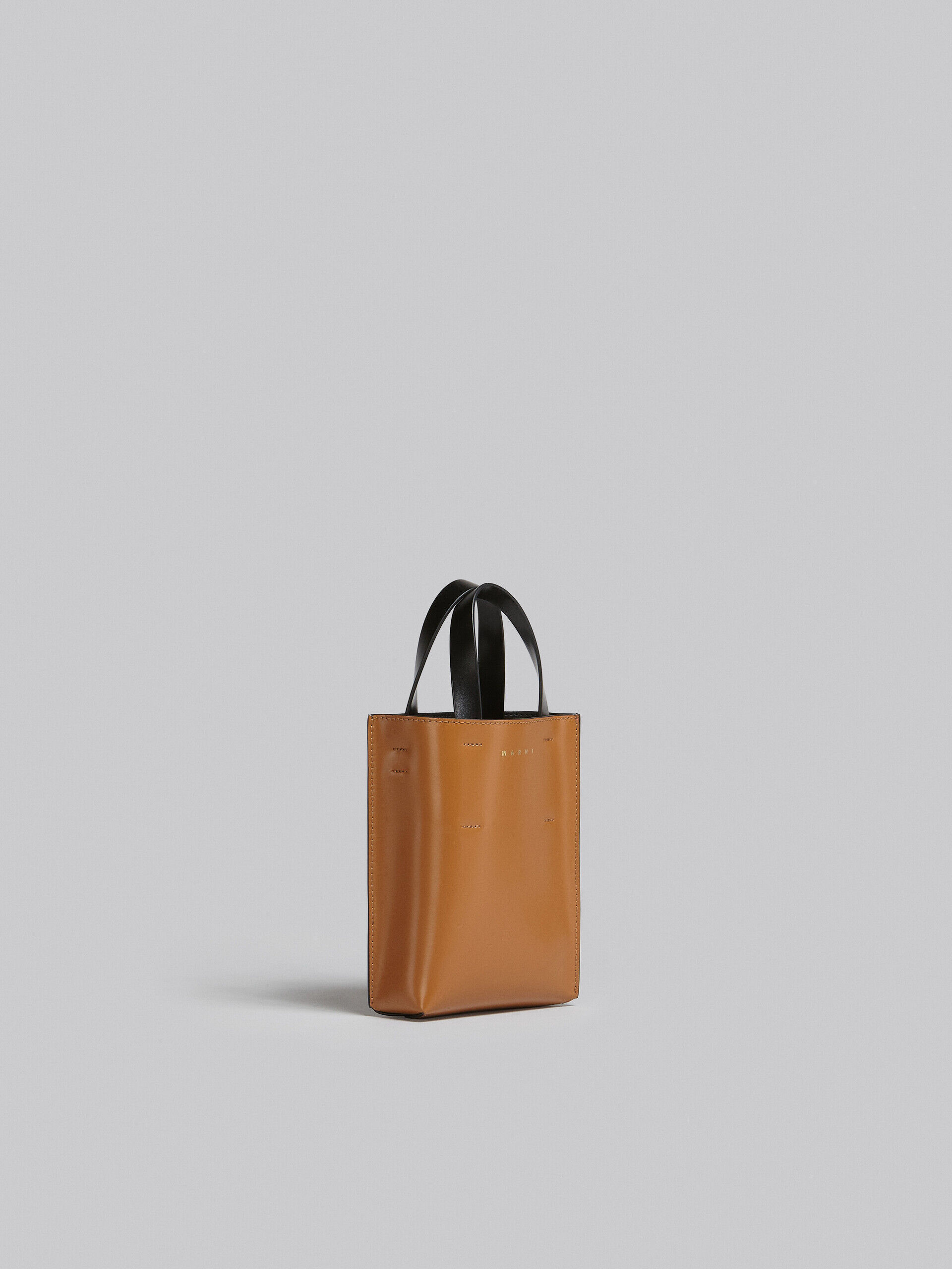 Museo Nano Bag in brown and black leather | Marni