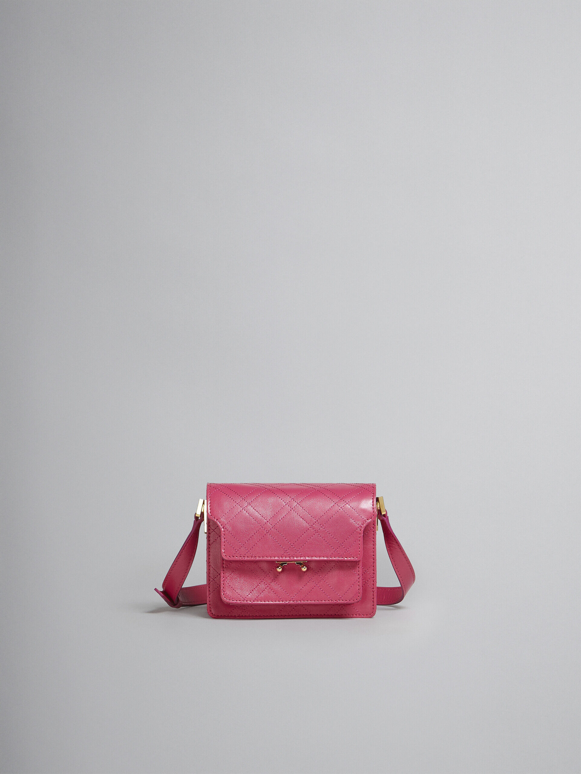 Trunk Soft Mini Bag in fuchsia leather | Marni