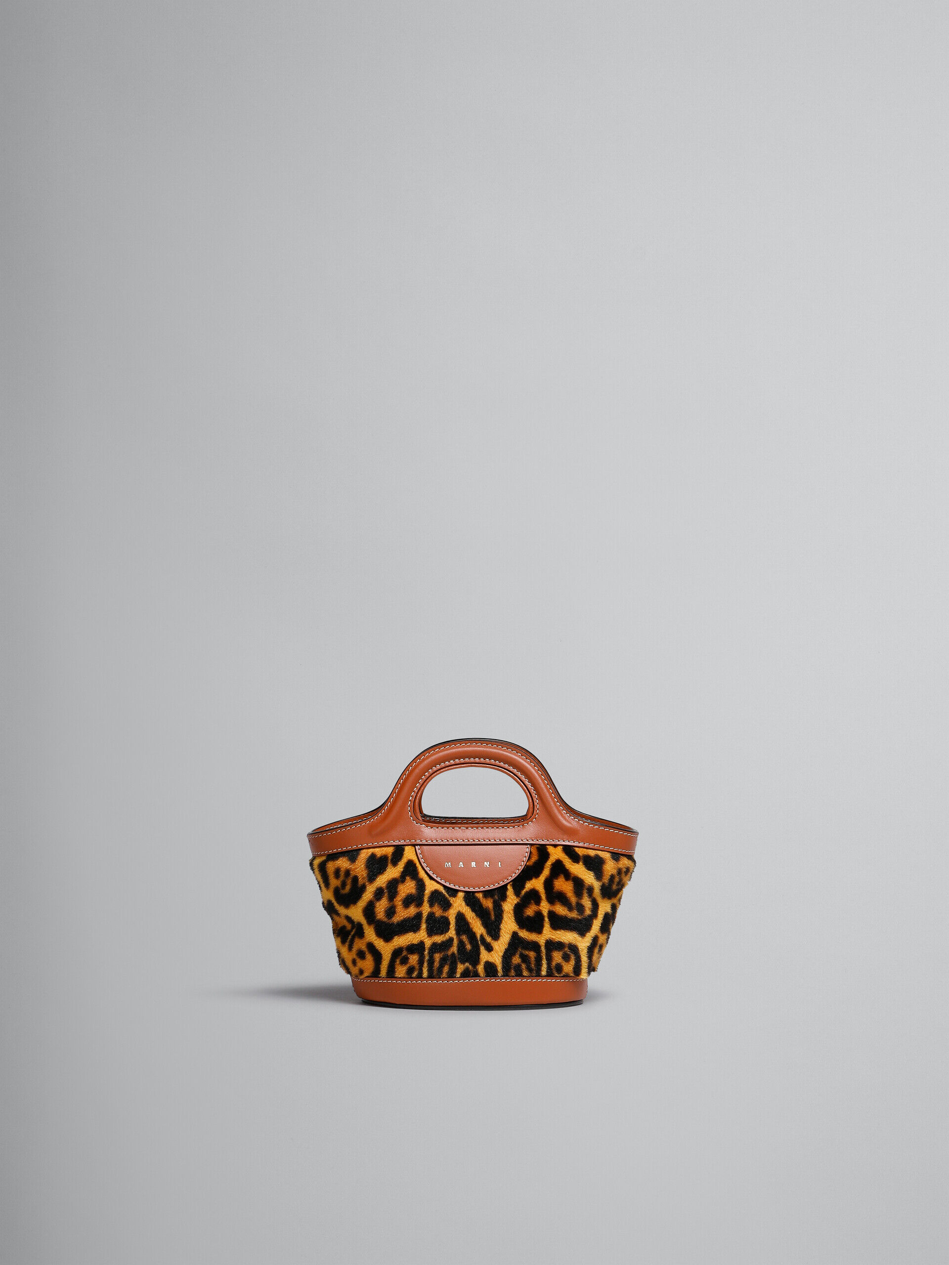 Tropicalia Micro Bag in leopard-print short-hair shearling | Marni