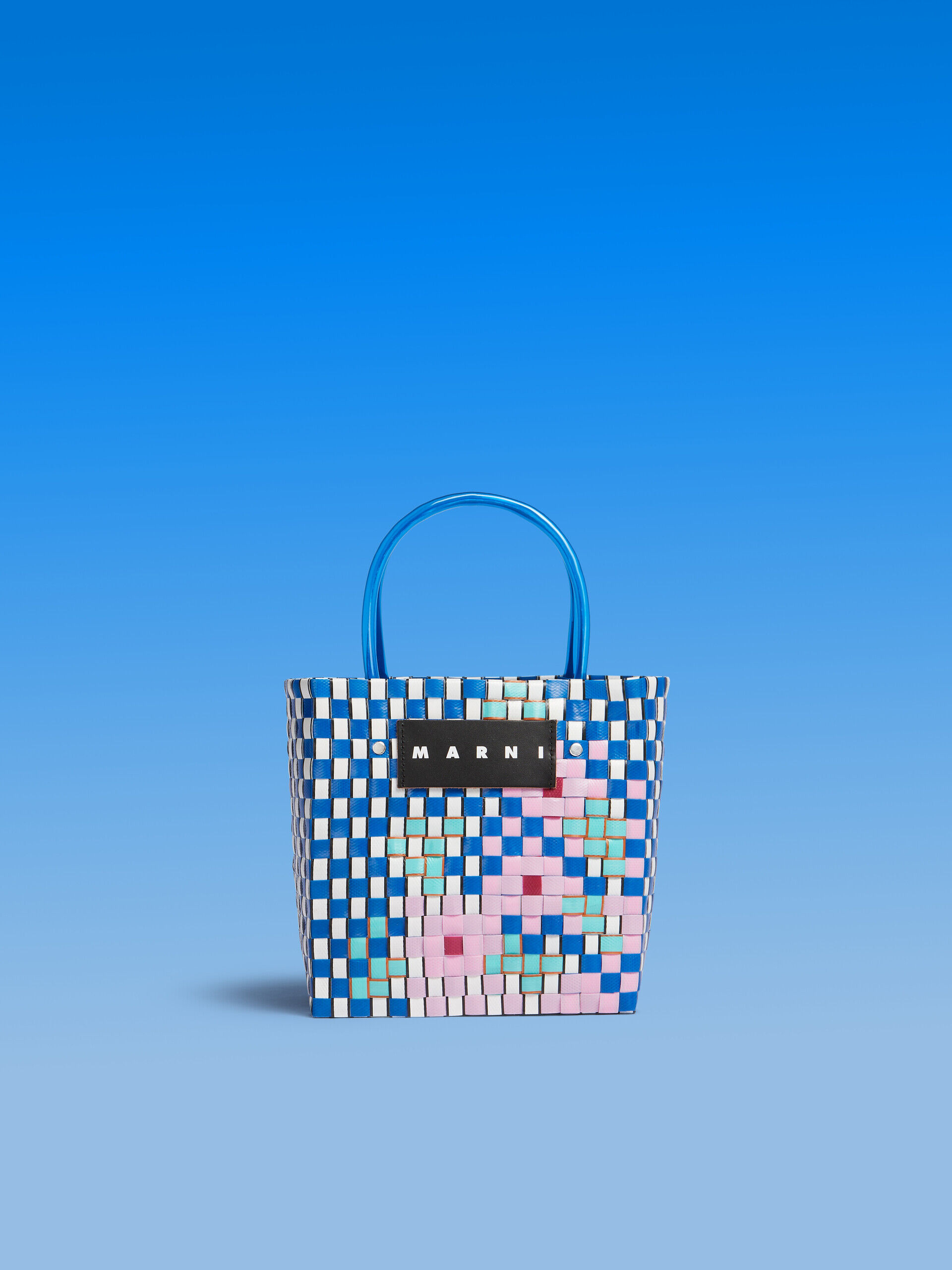 Blue MARNI MARKET MINI FLOWER BASKET bag | Marni