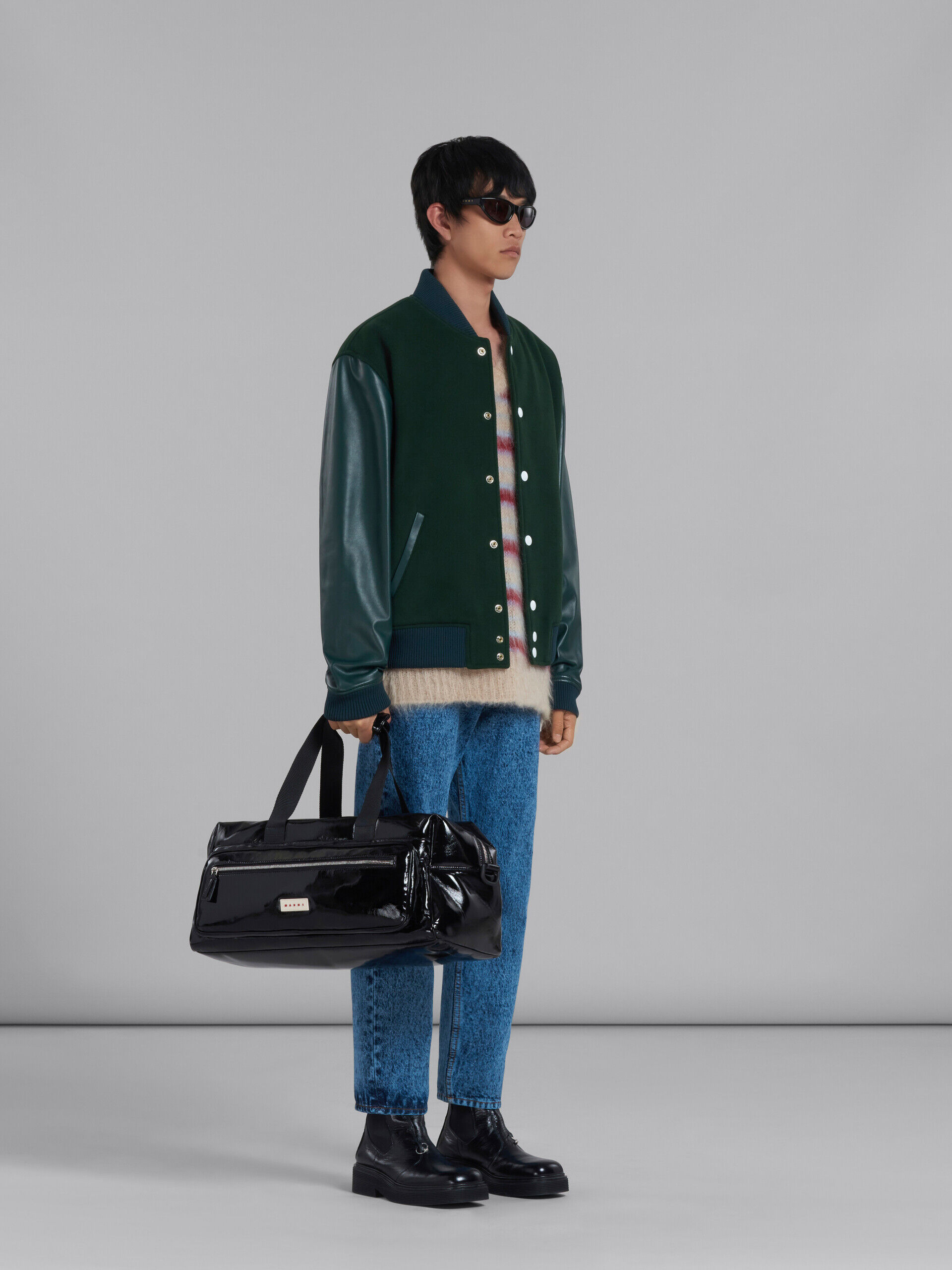 クリーム ストライプ モヘヤ ベスト | Marni