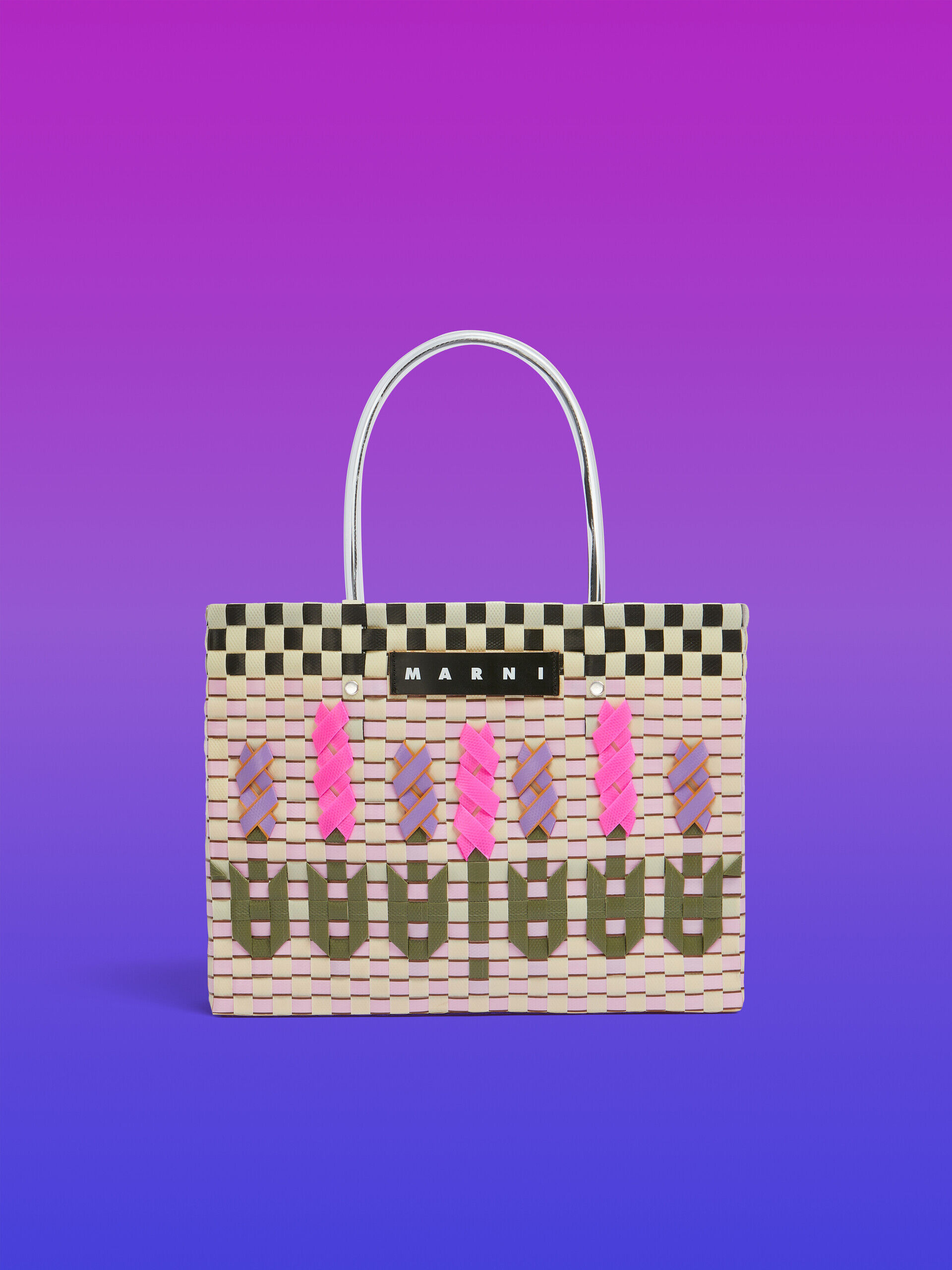 Pink garden MARNI MARKET tote bag | Marni