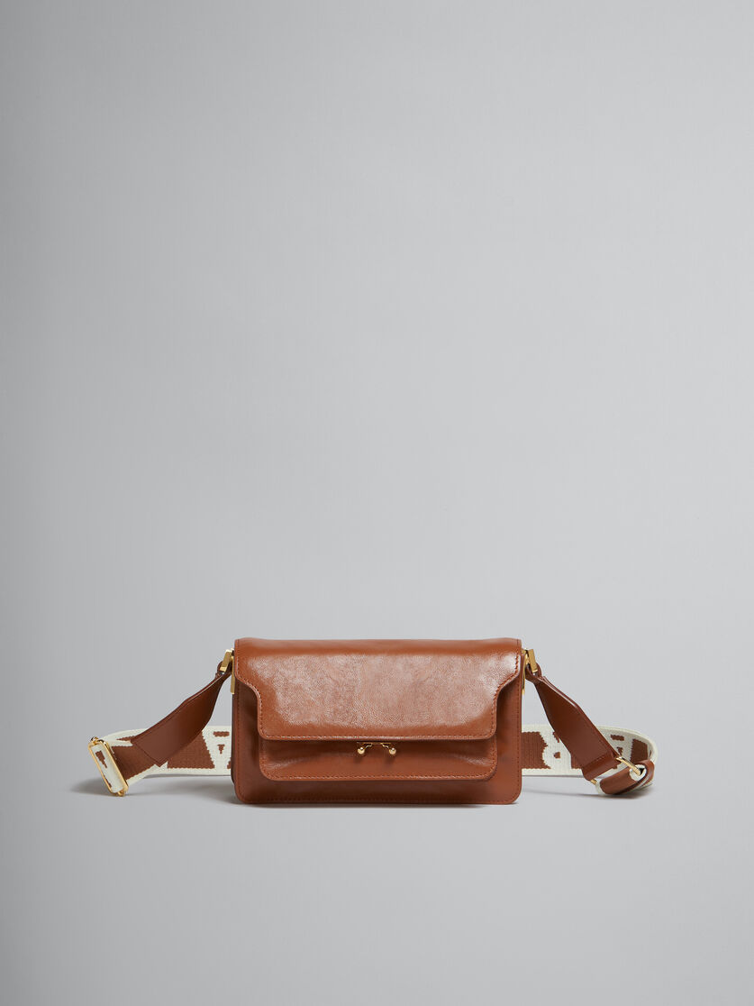 Trunk Soft Bag E/W in brown leather