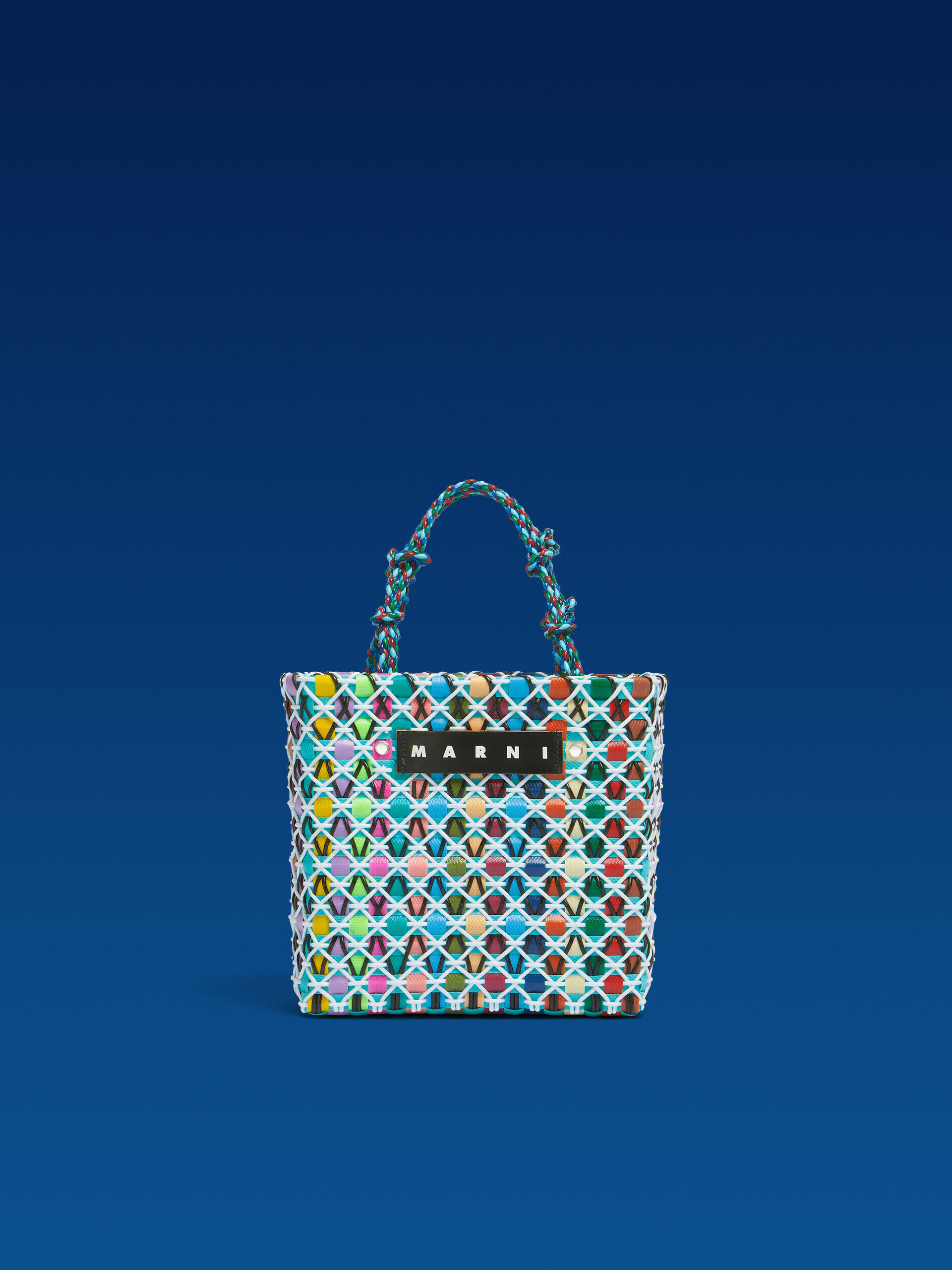 Light blue multicolour MARNI MARKET CAKE BASKET bag | Marni