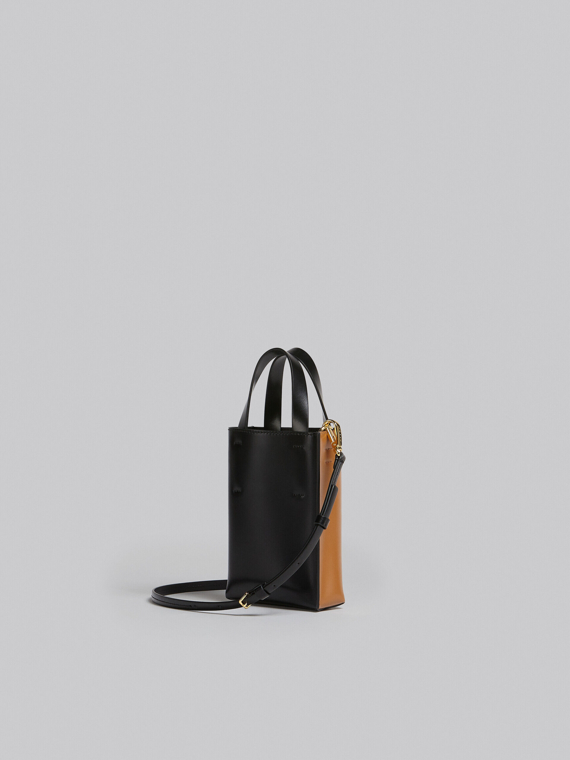 Museo Nano Bag in brown and black leather | Marni