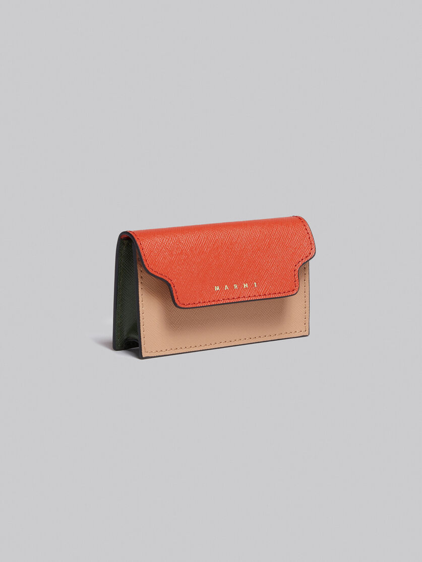 Wallets & purses Marni - Color block saffiano leather card holder -  PFMOQ04U23LV520Z327C