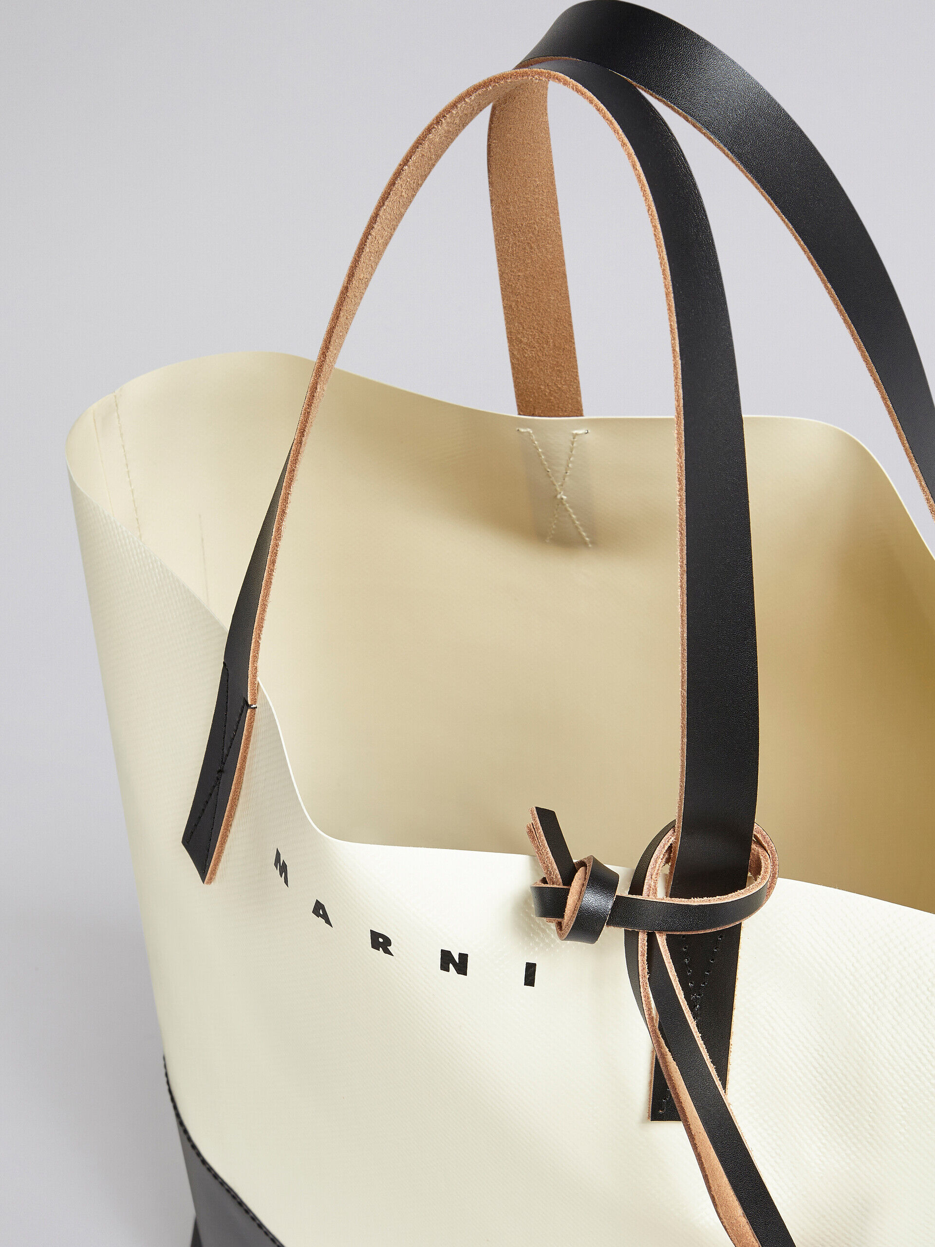 Tribeca shopping bag in white and black | Marni