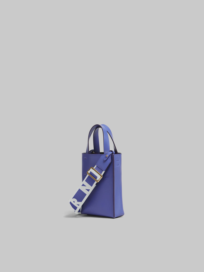 Museo Bag Nano in pelle azzurra - Borse shopping - Image 3