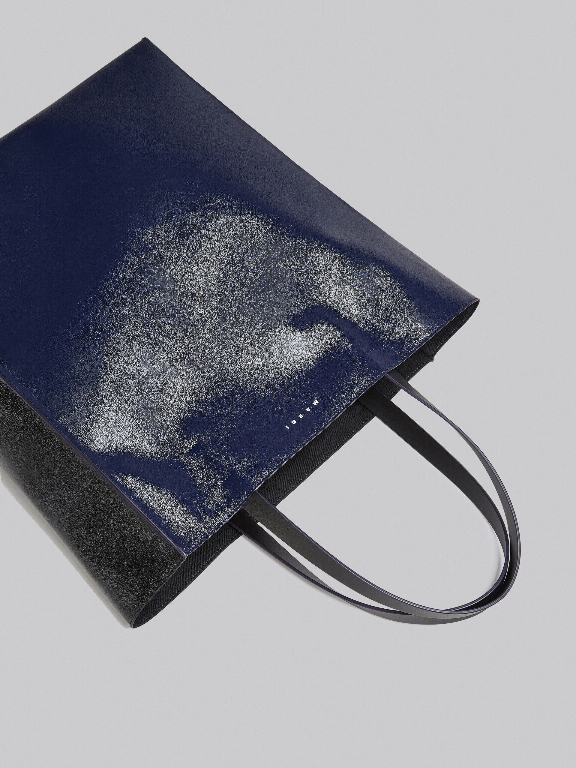 Museo Soft Large Bag in black and blue leather | Marni