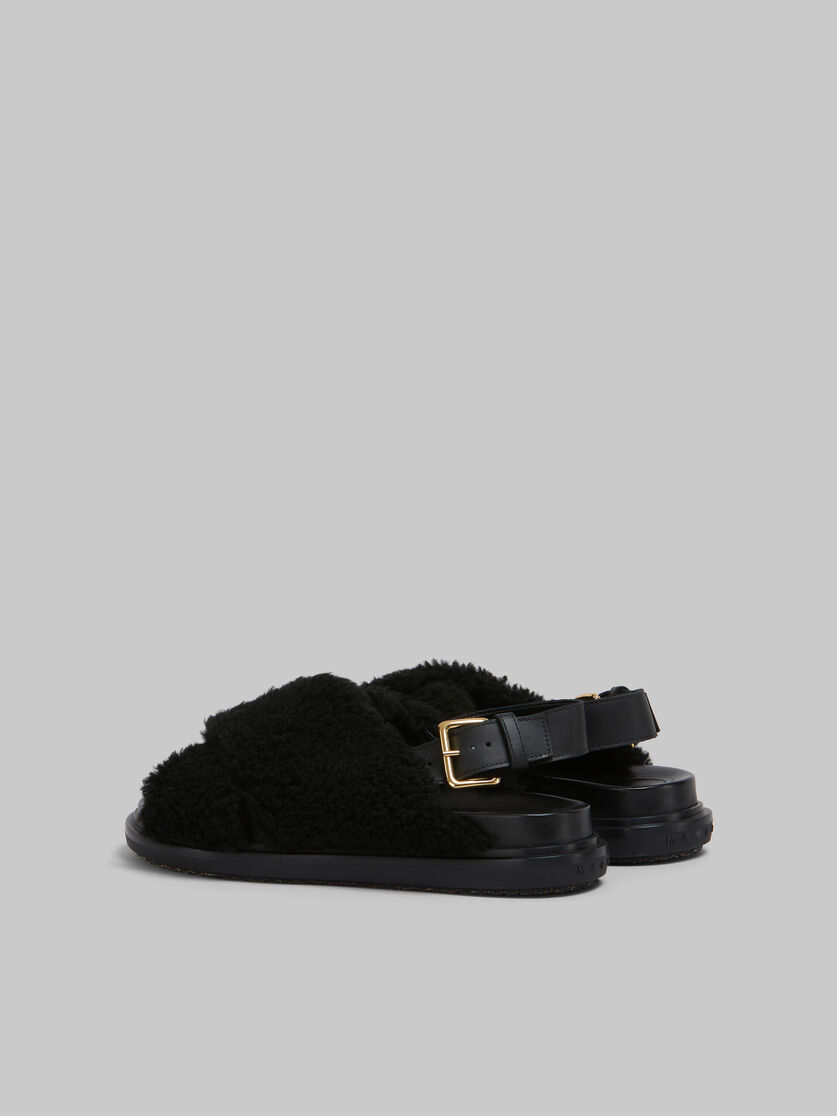 Fusbett in shearling nero a pelo riccio - Sandali - Image 3