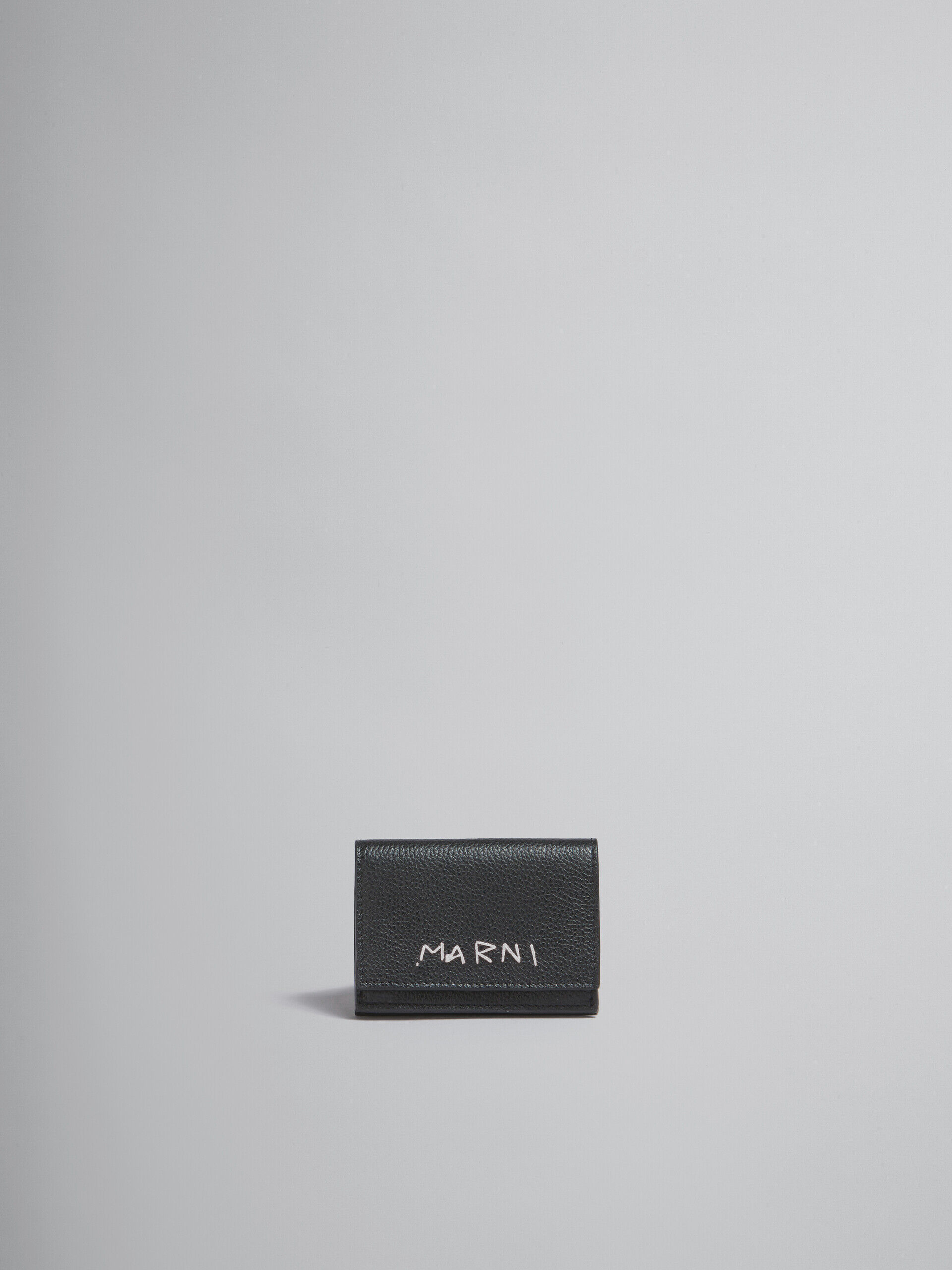 ブラック●MARNI（マルニ）　メンズ三つ折り財布　カラー：ブラック