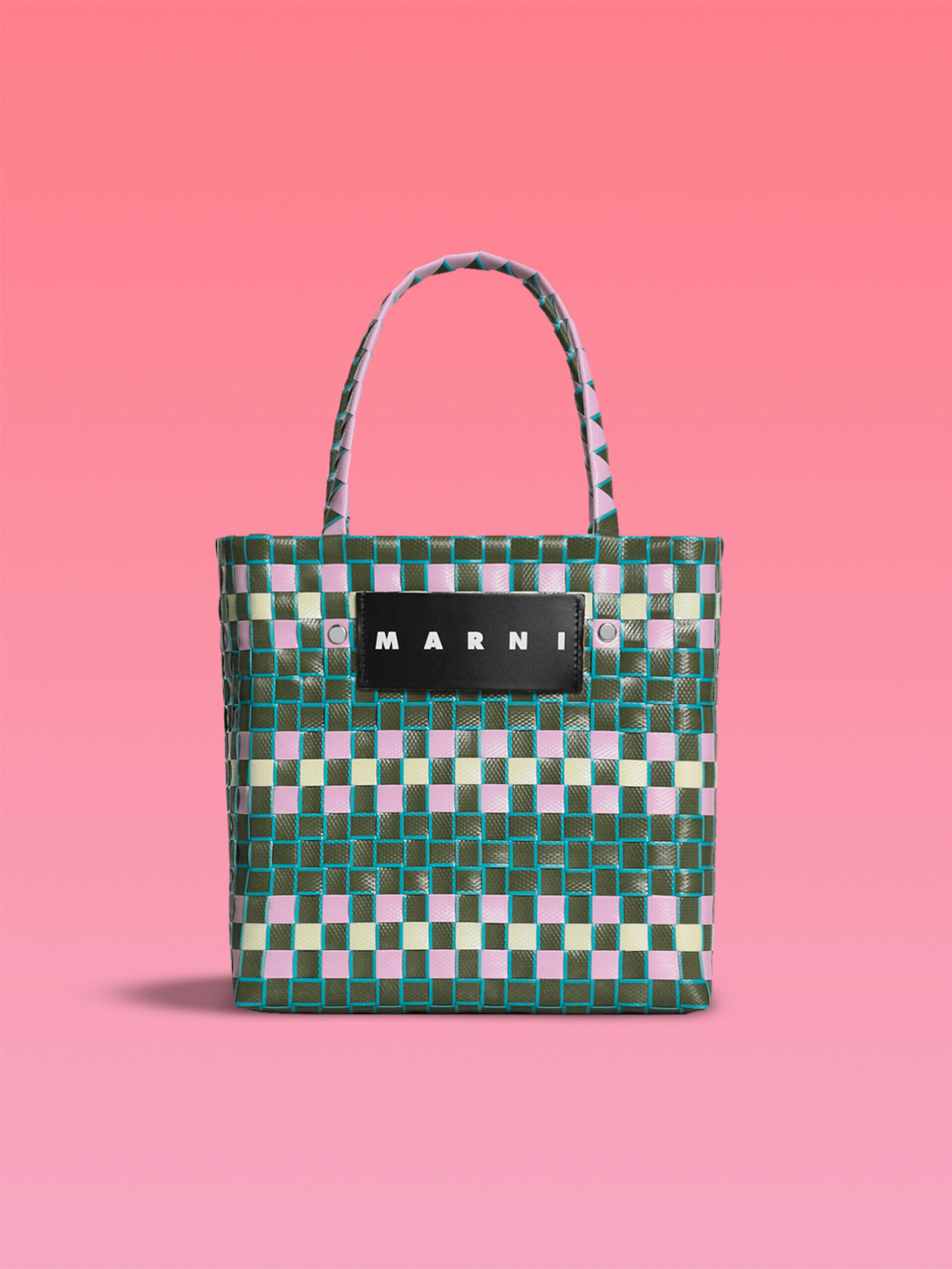 モザイクグリーン MARNI MARKET MINI BASKET BAG