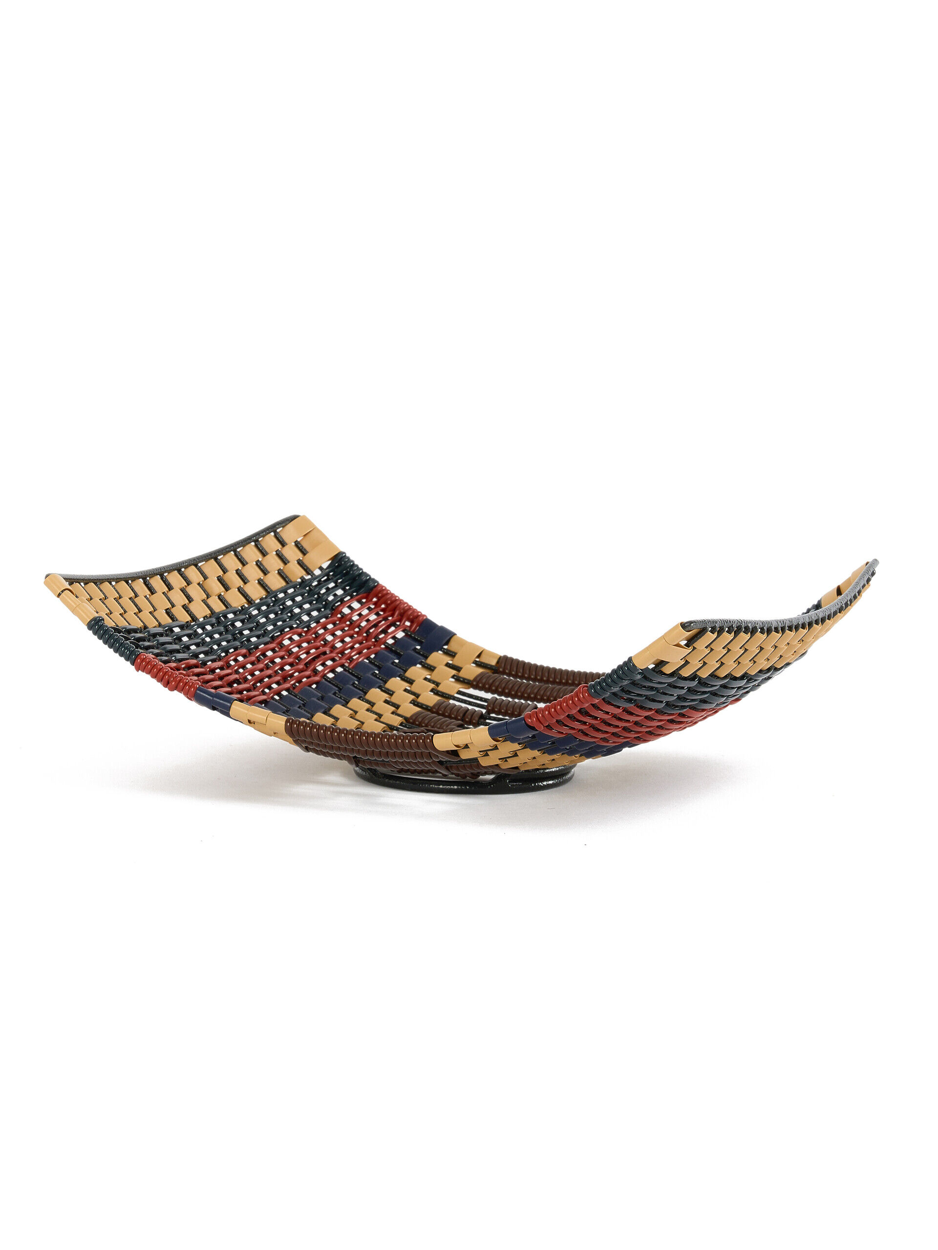 Blue and red Marni Market woven curved tray | Marni