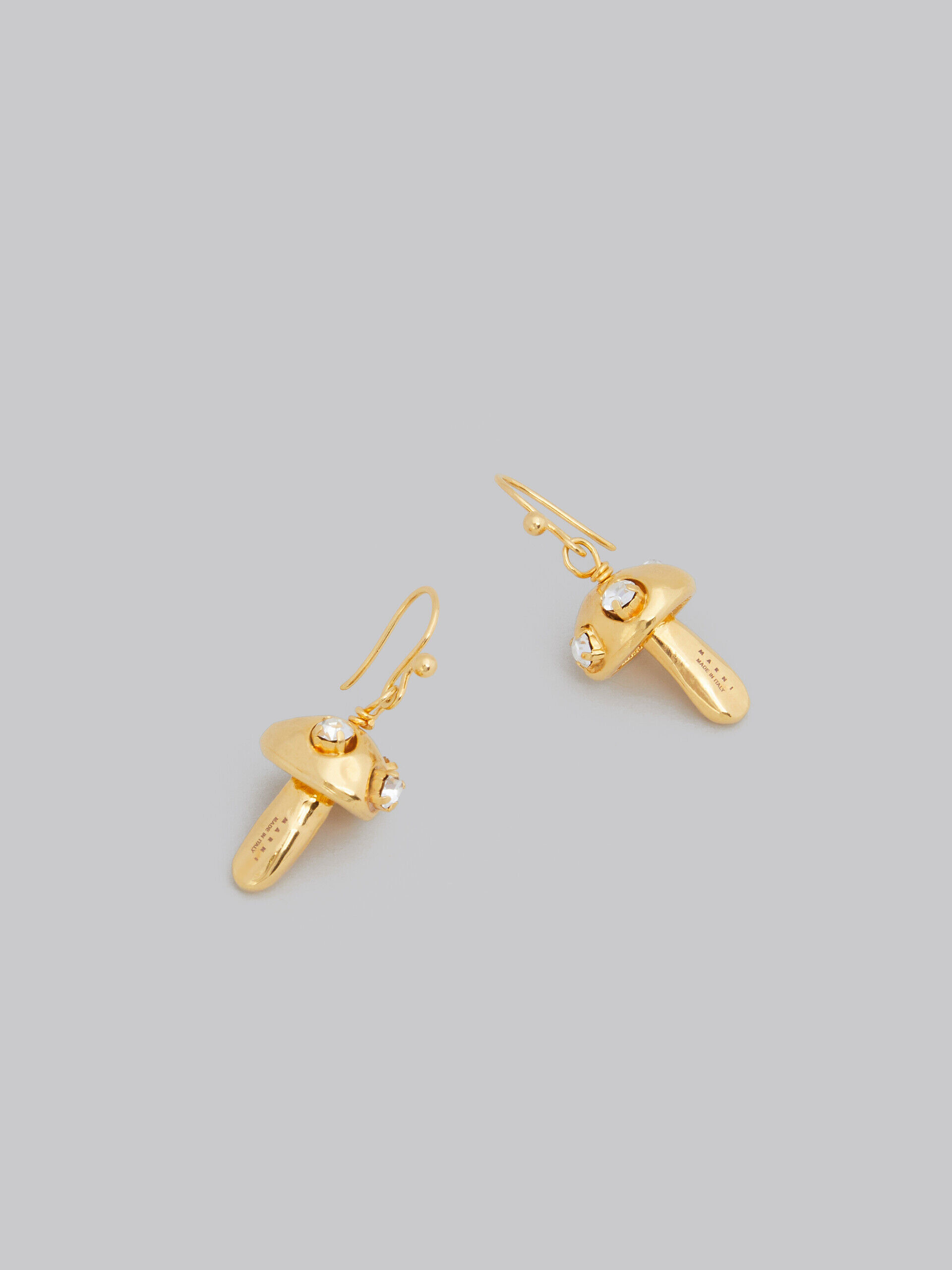 Rhinestone mushroom charm earrings | Marni