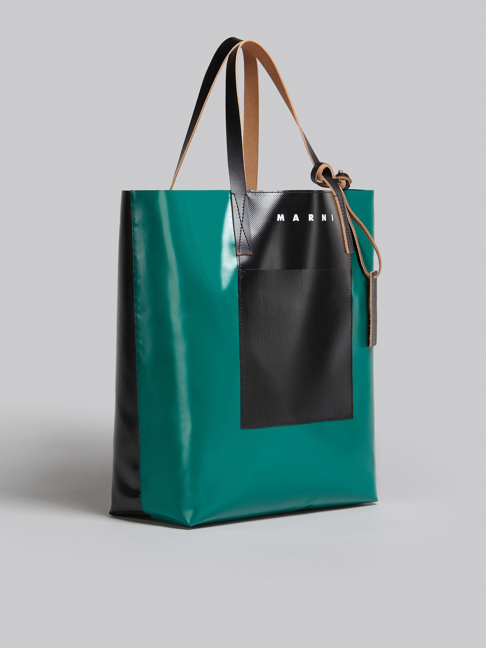 Shopper Tribeca in Grün und Schwarz | Marni