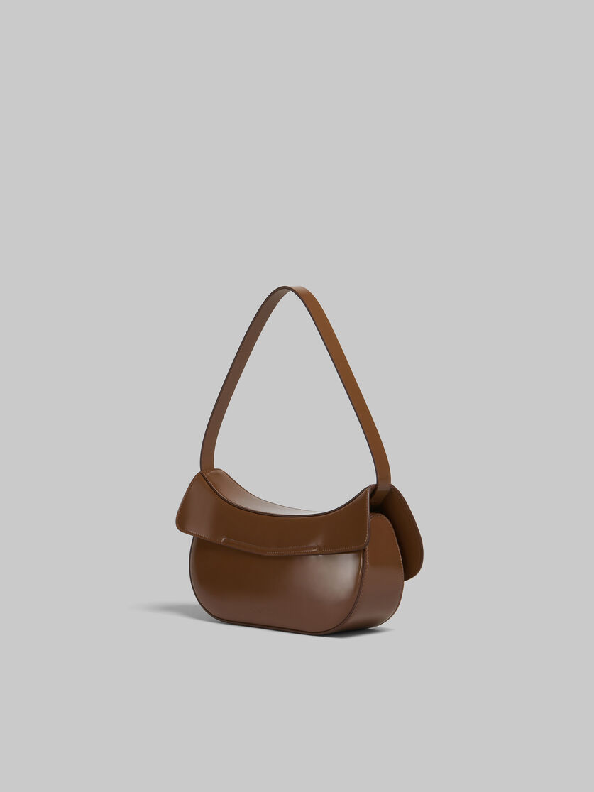 Borsa hobo Butterfly media in pelle marrone - Borse a spalla - Image 3