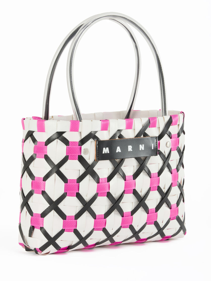 Blue and white criss-cross MARNI MARKET tote bag - Shopping Bags - Image 4